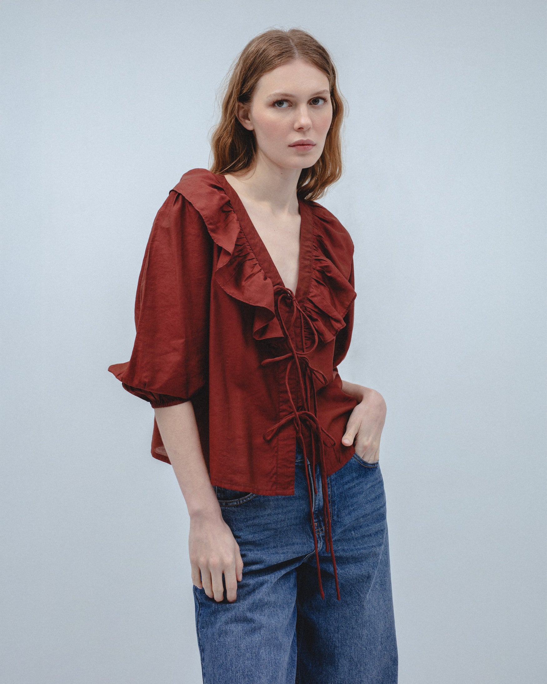 Blusa Volantes Lazos