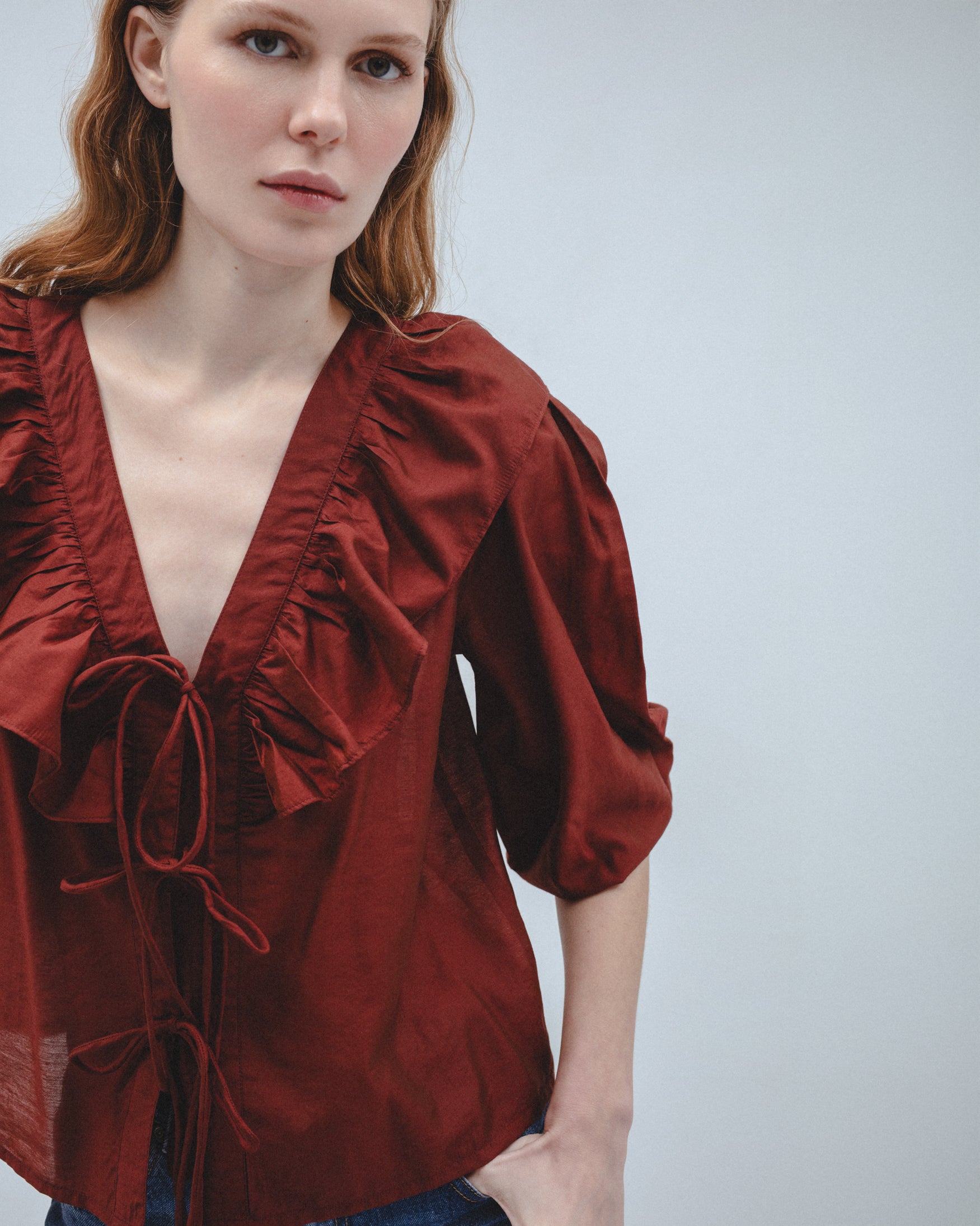 Blusa Volantes Lazos