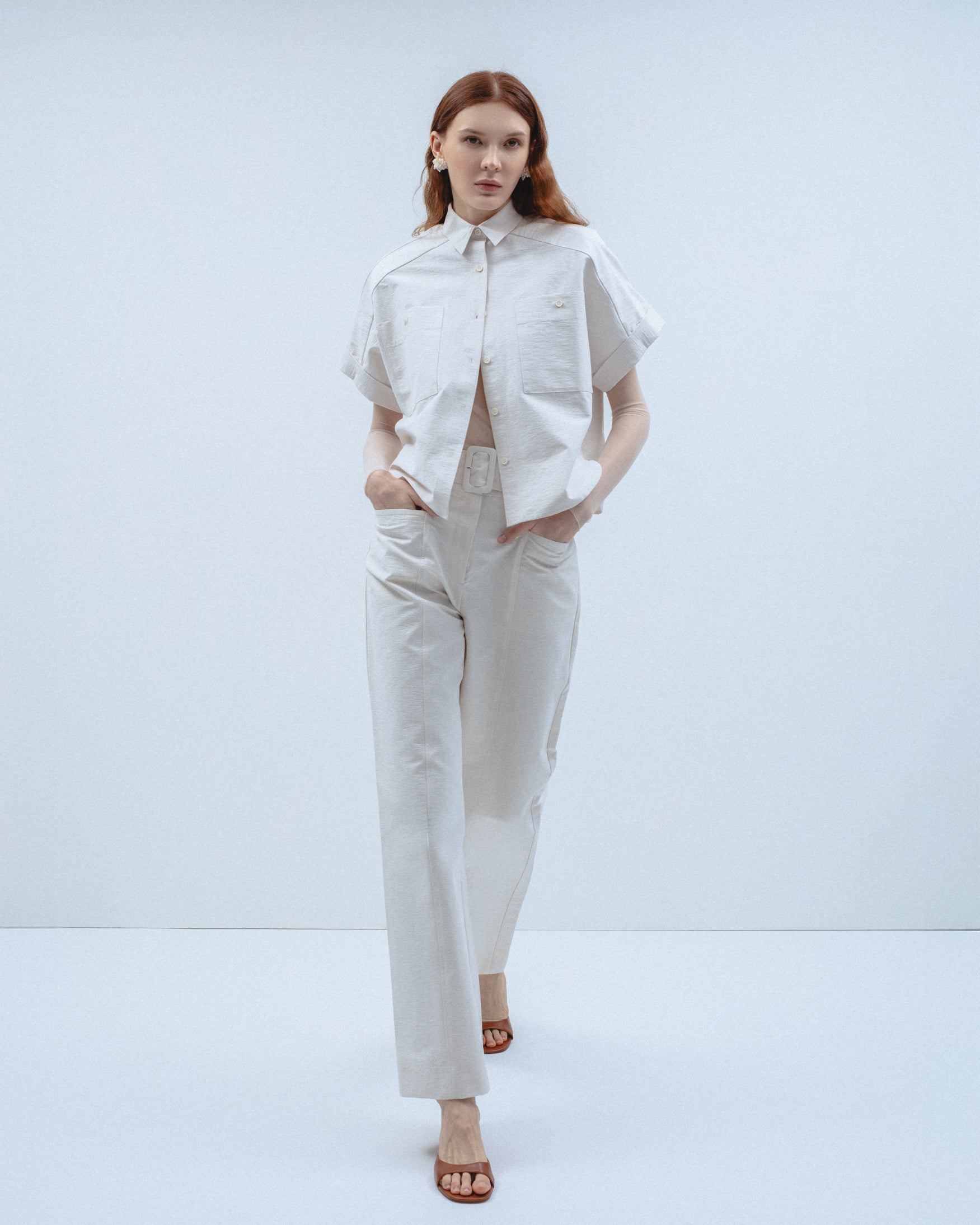 Camisa Estructura Oversize Bolsillos