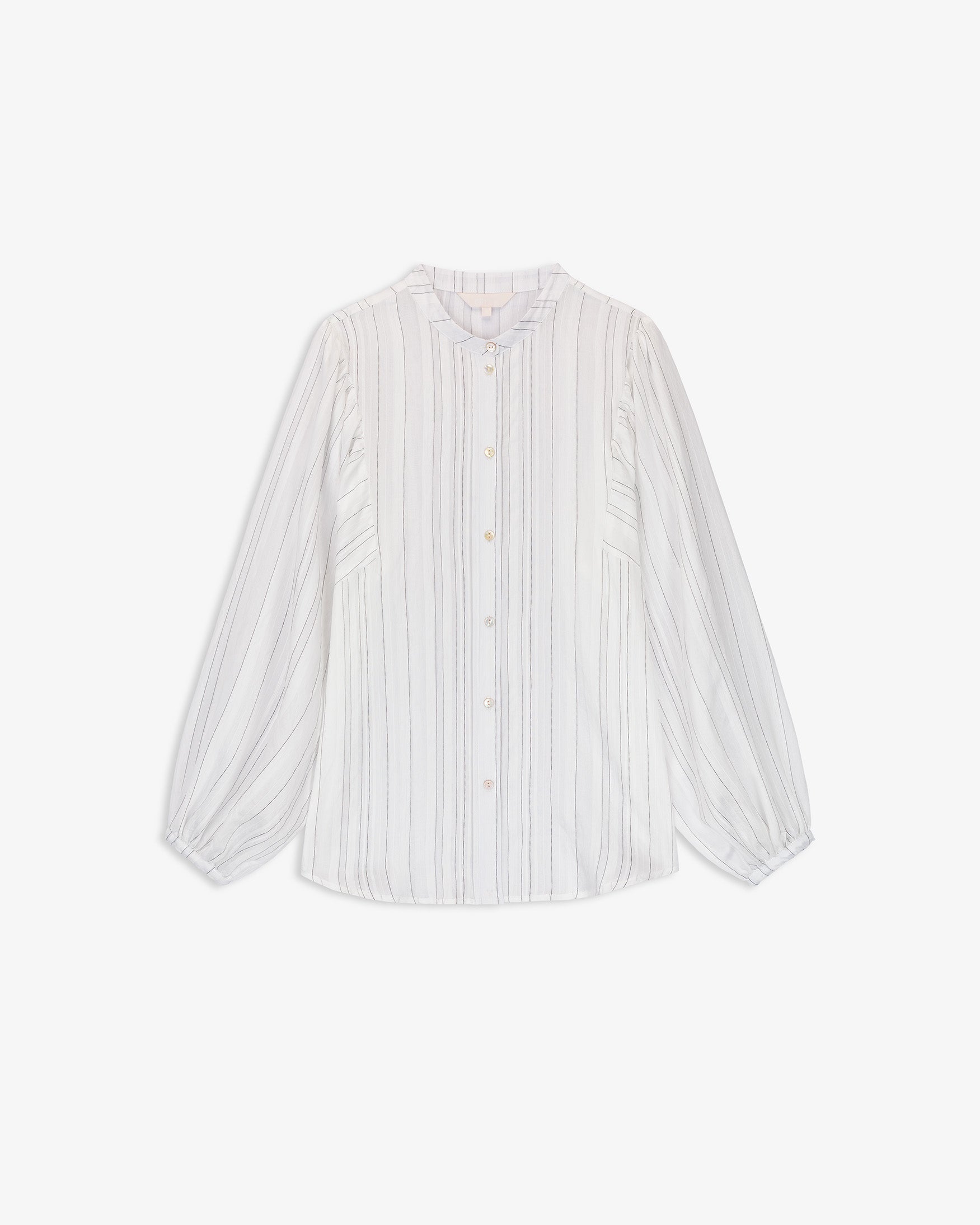 Camisa Rayas Cuello Mao