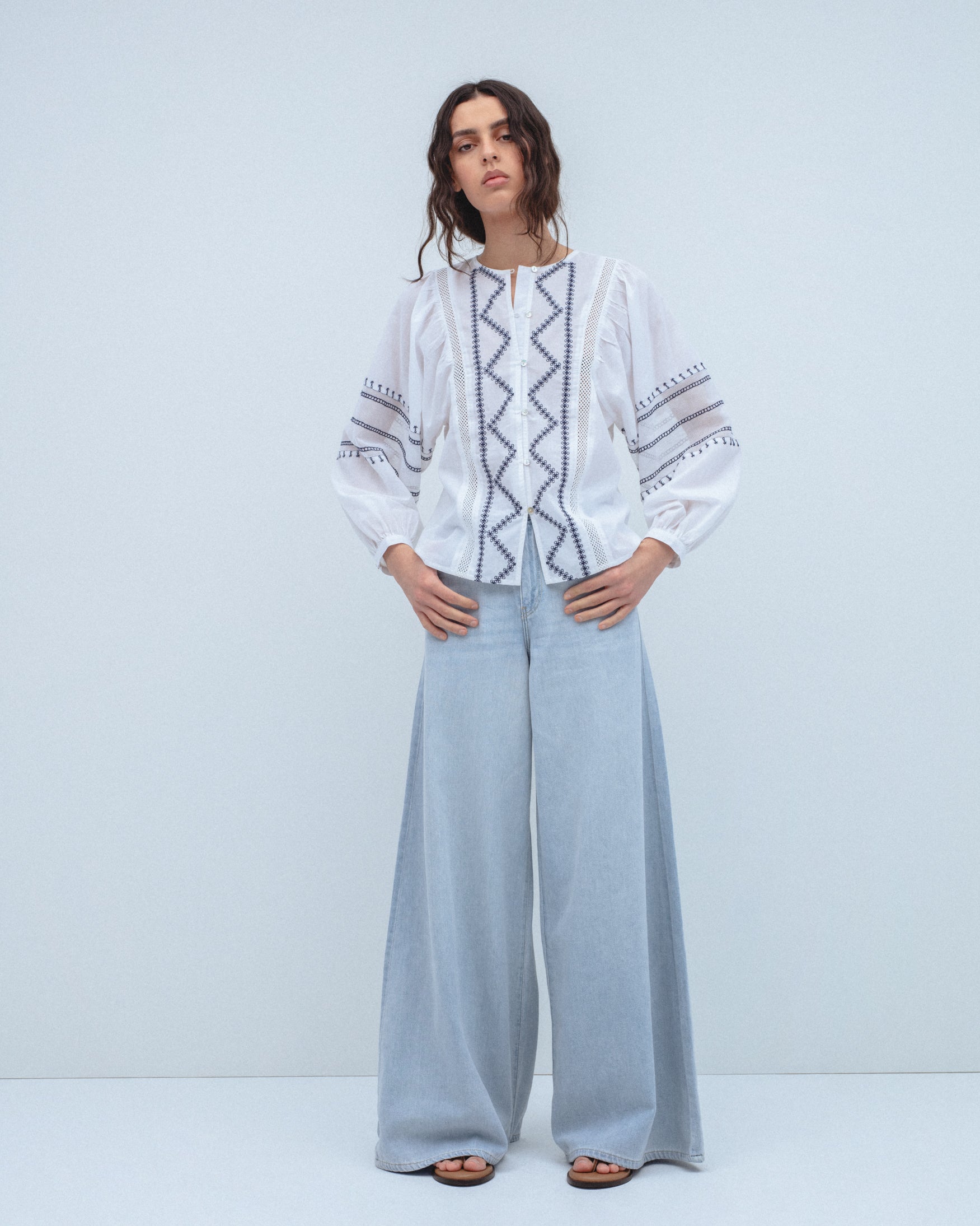 Camisa Bordados Combinados