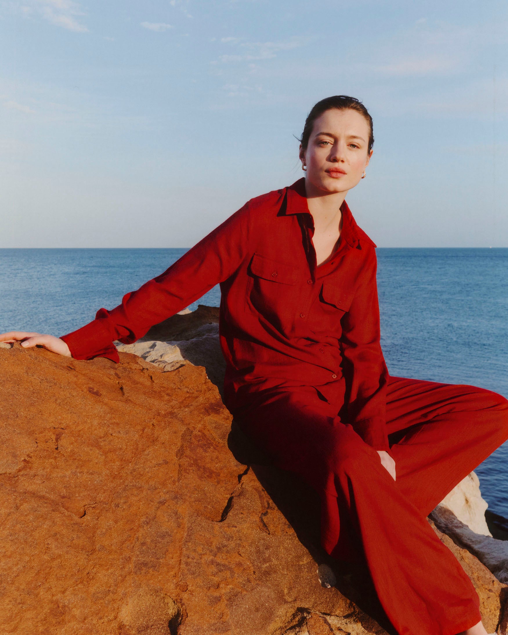 Camisa Lino Bolsillos