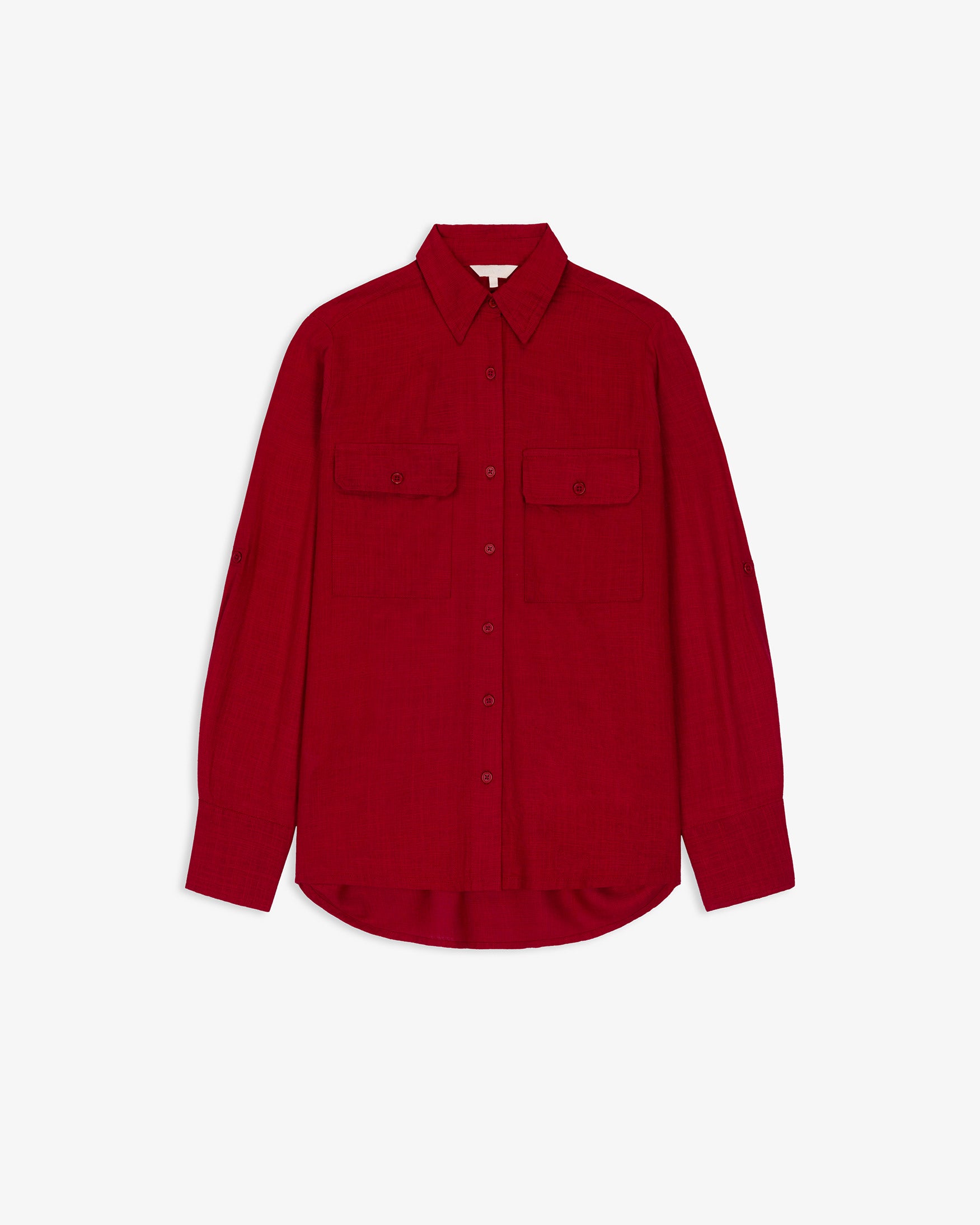 Camisa Lino Bolsillos