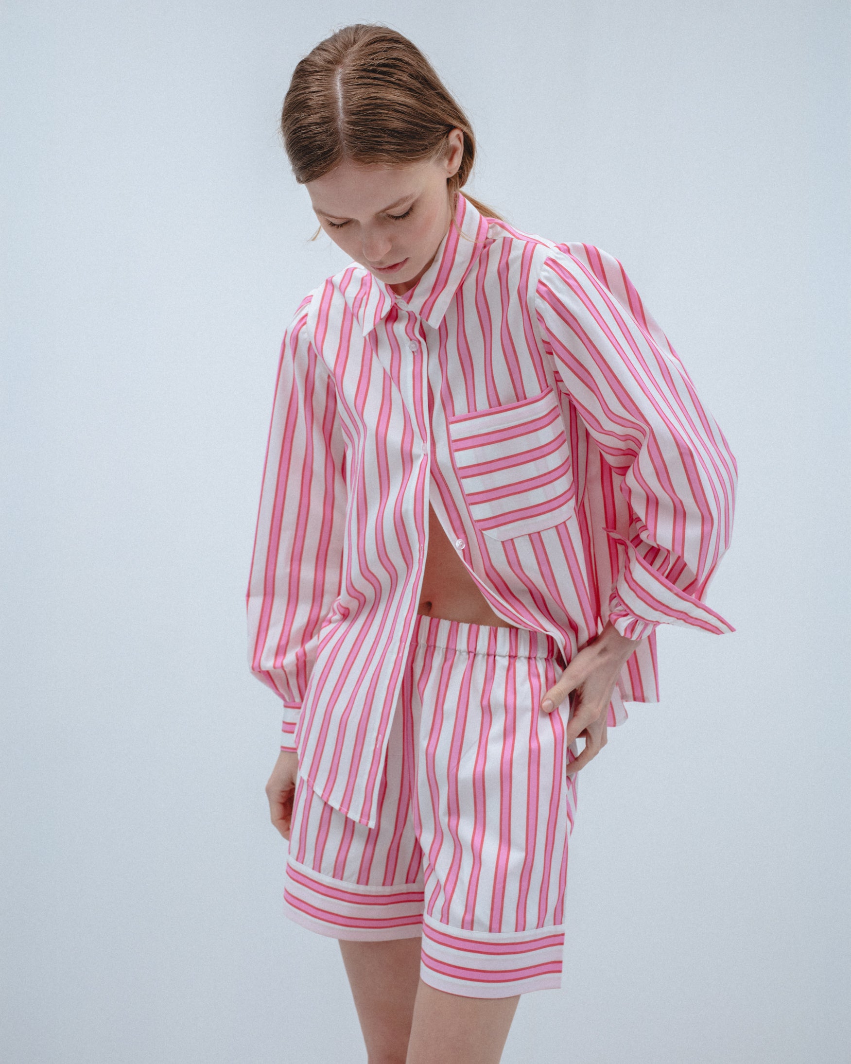 Camisa Algodón Rayas Tricolor