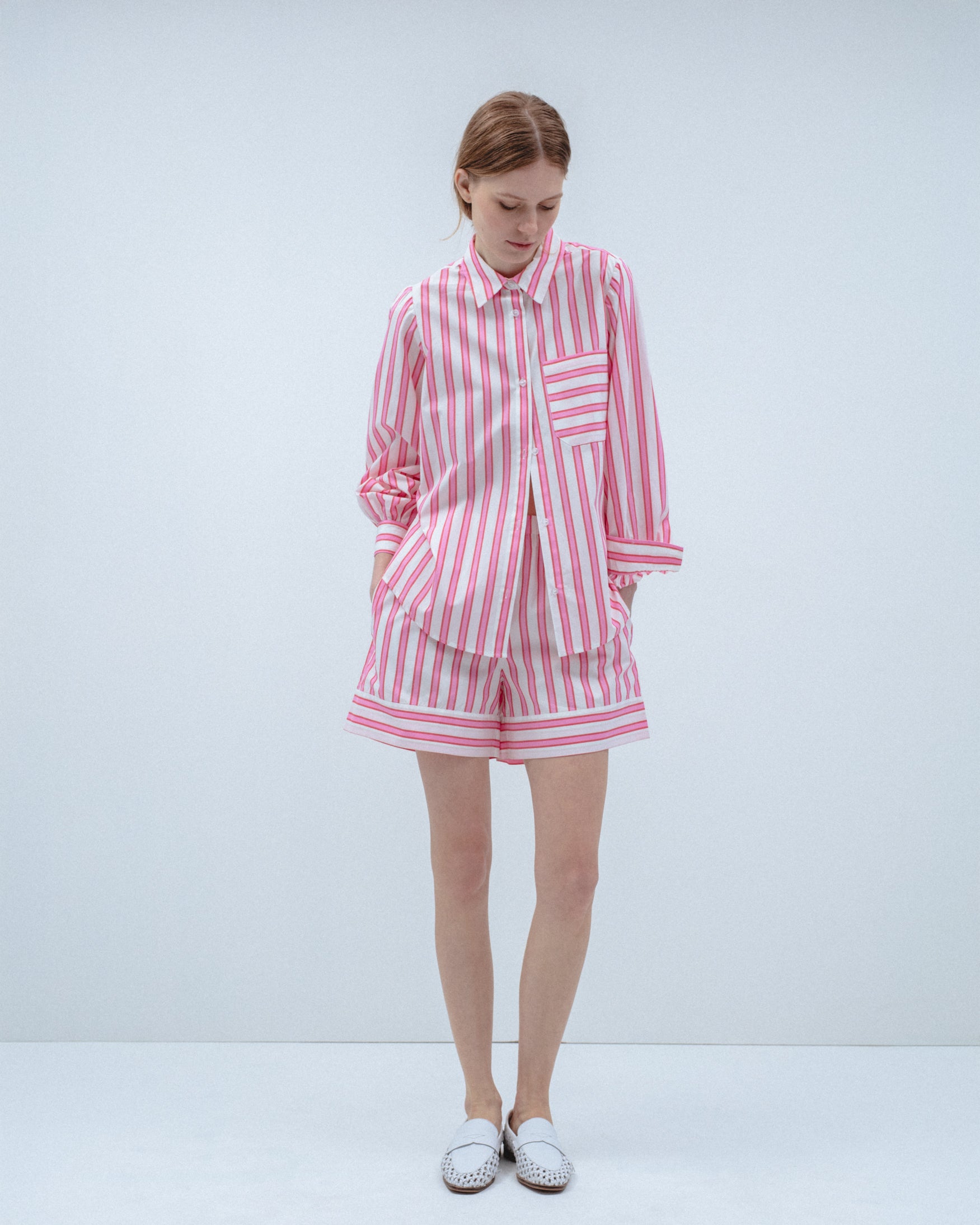 Camisa Algodón Rayas Tricolor