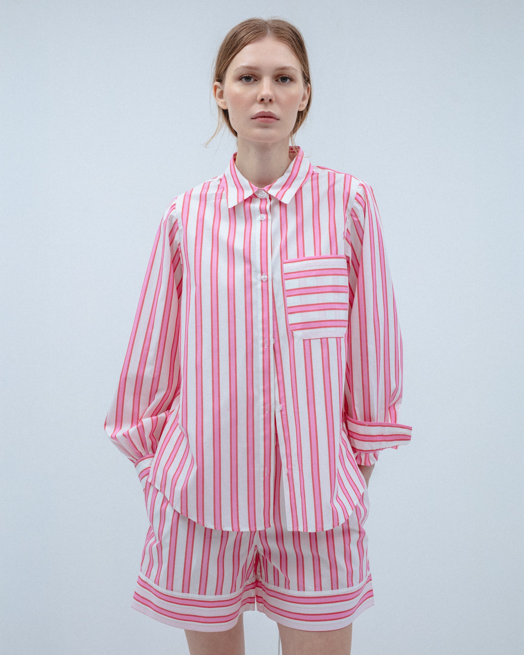 Camisa Algodón Rayas Tricolor