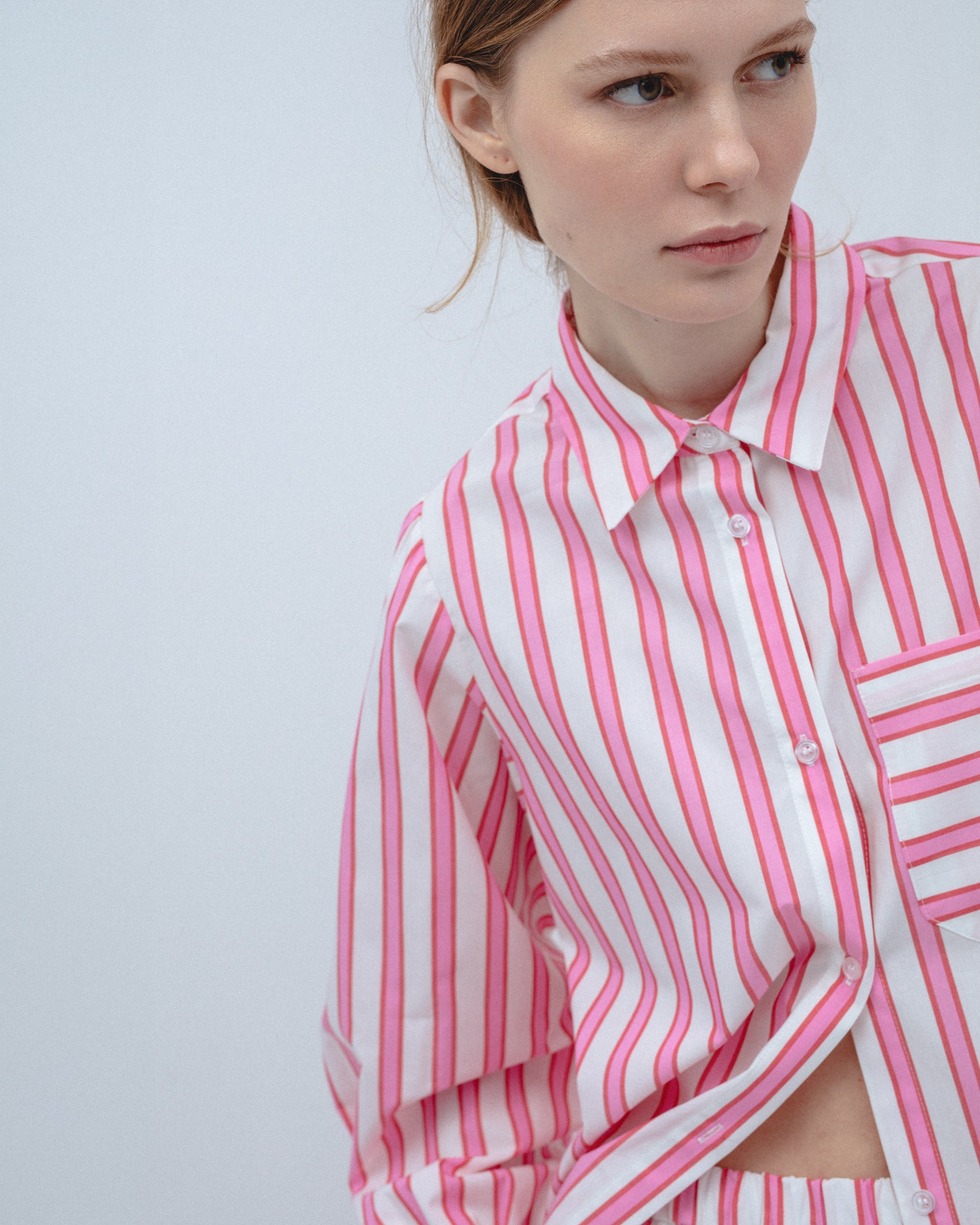 Camisa Algodón Rayas Tricolor