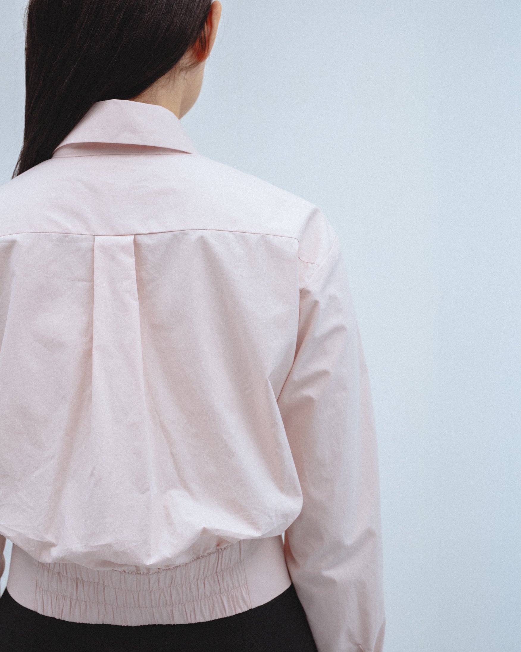 Camisa Popelín Pliegues Cintura