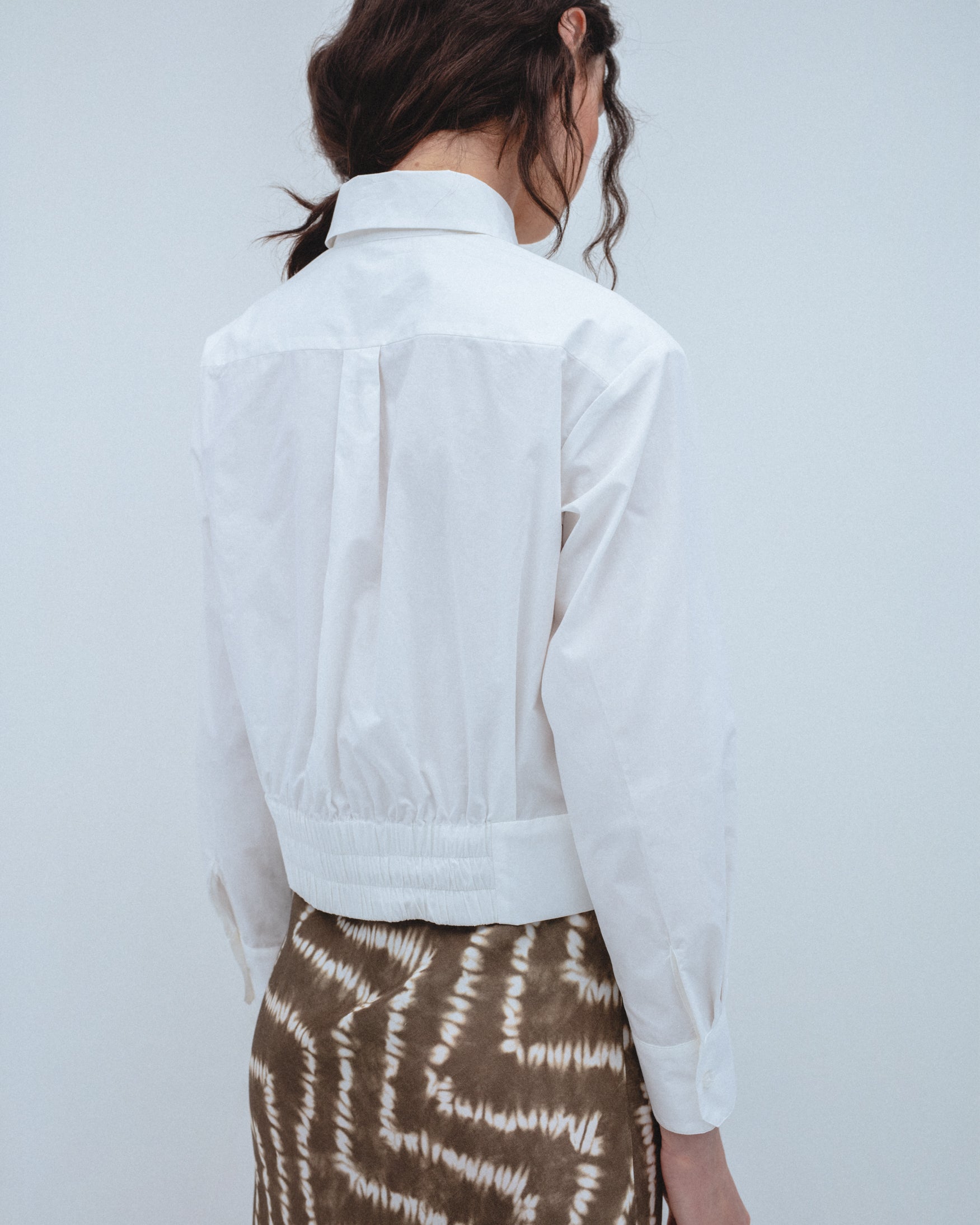 Camisa Popelín Pliegues Cintura