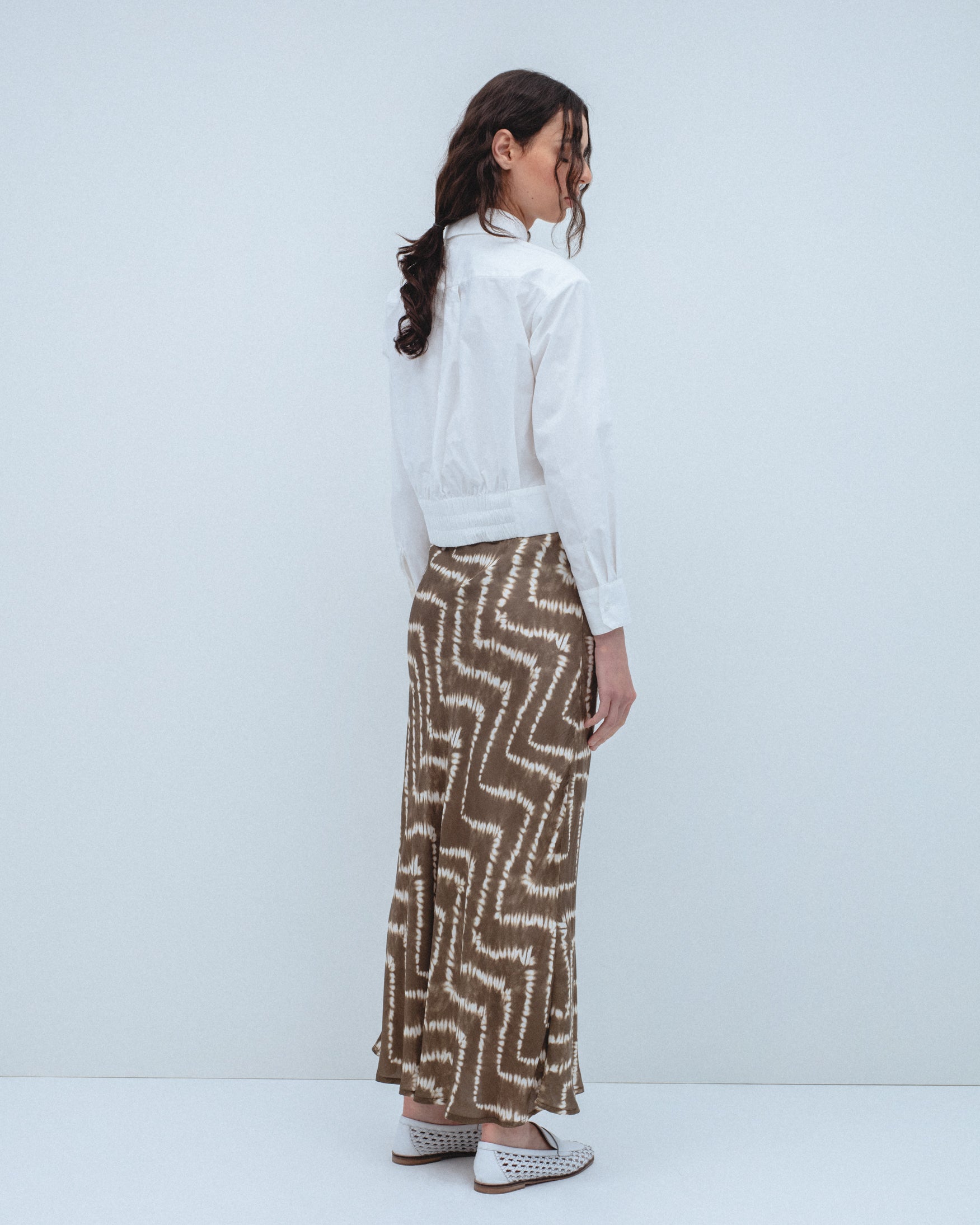 Camisa Popelín Pliegues Cintura