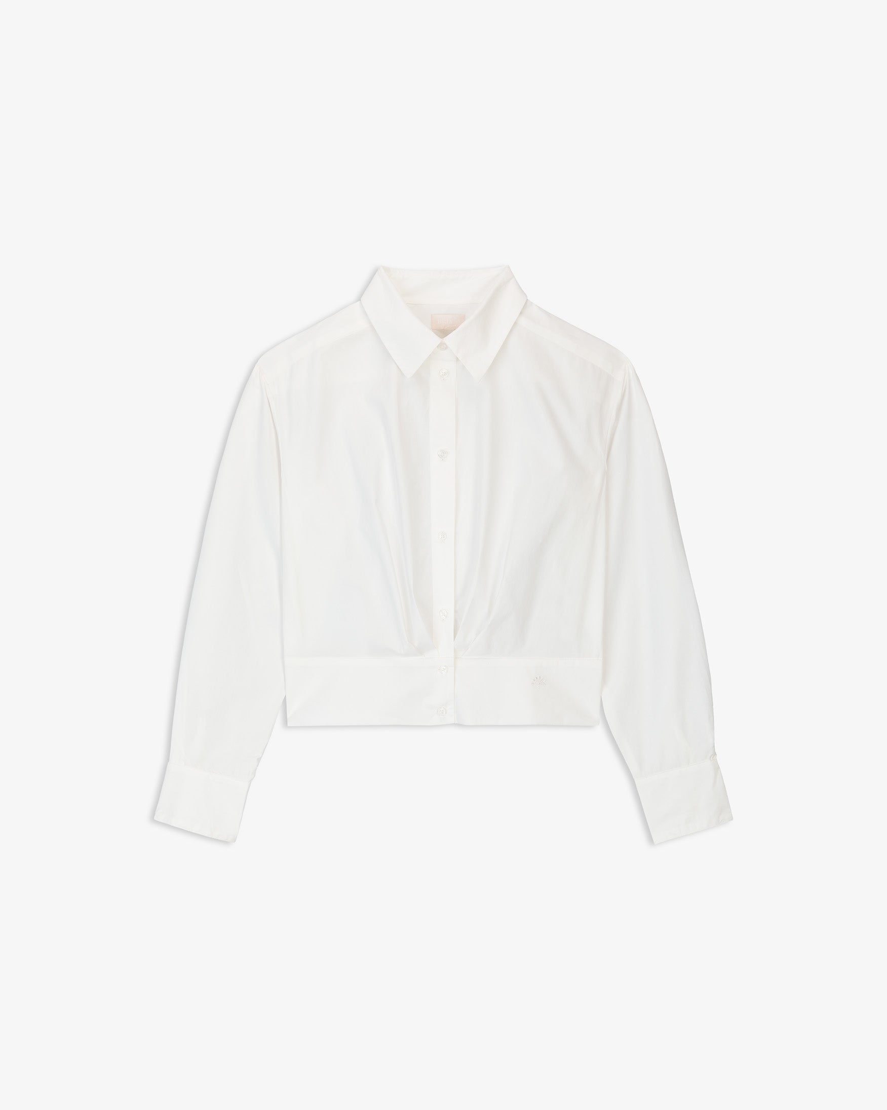 Camisa Popelín Pliegues Cintura