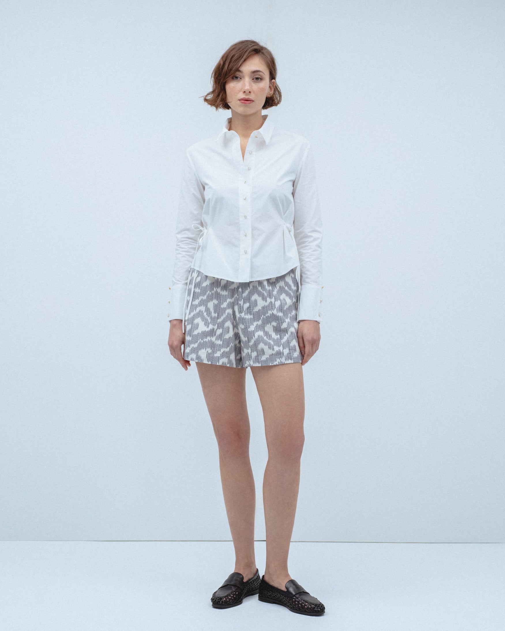 Camisa Algodón Lazada Lateral