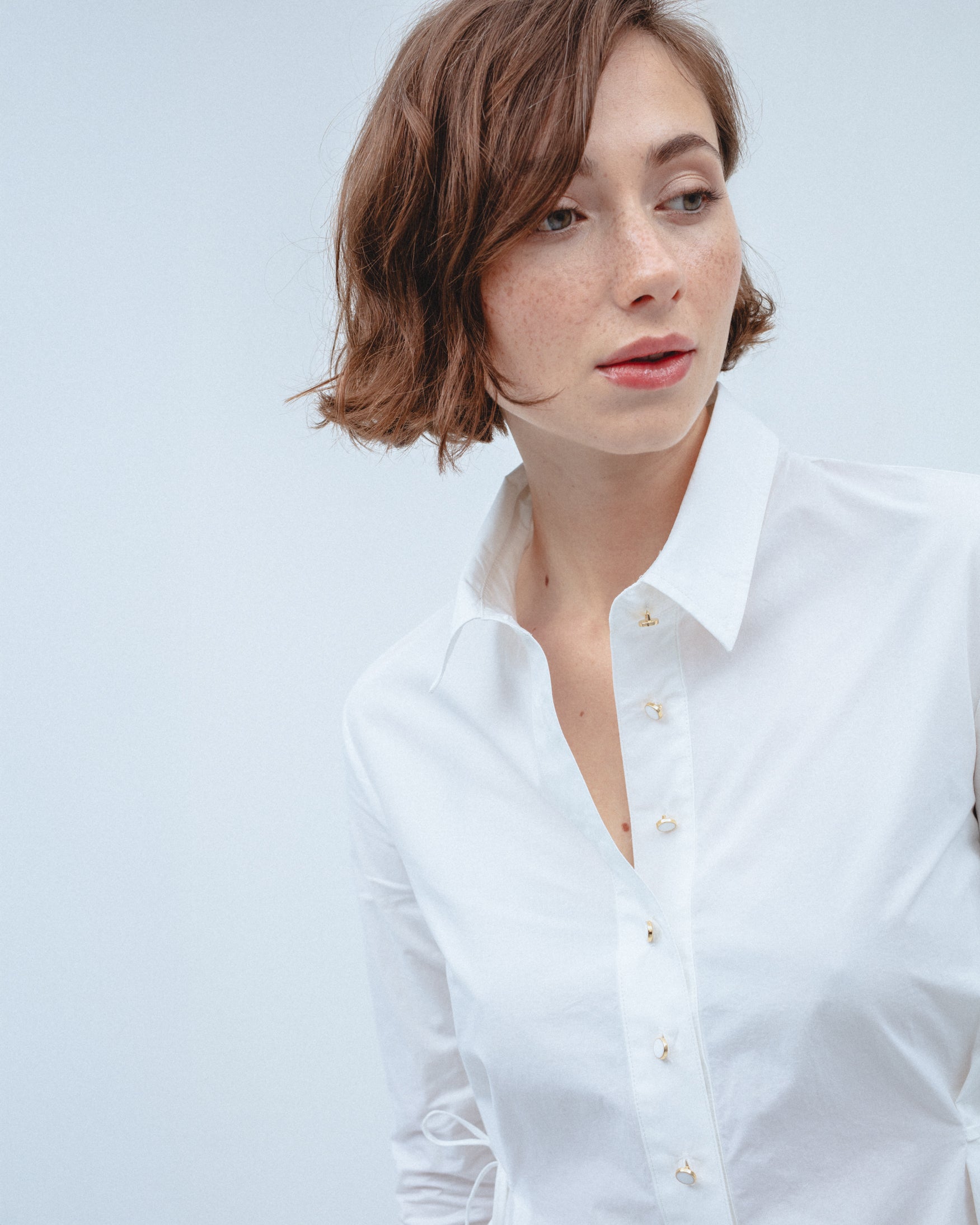 Camisa Algodón Lazada Lateral