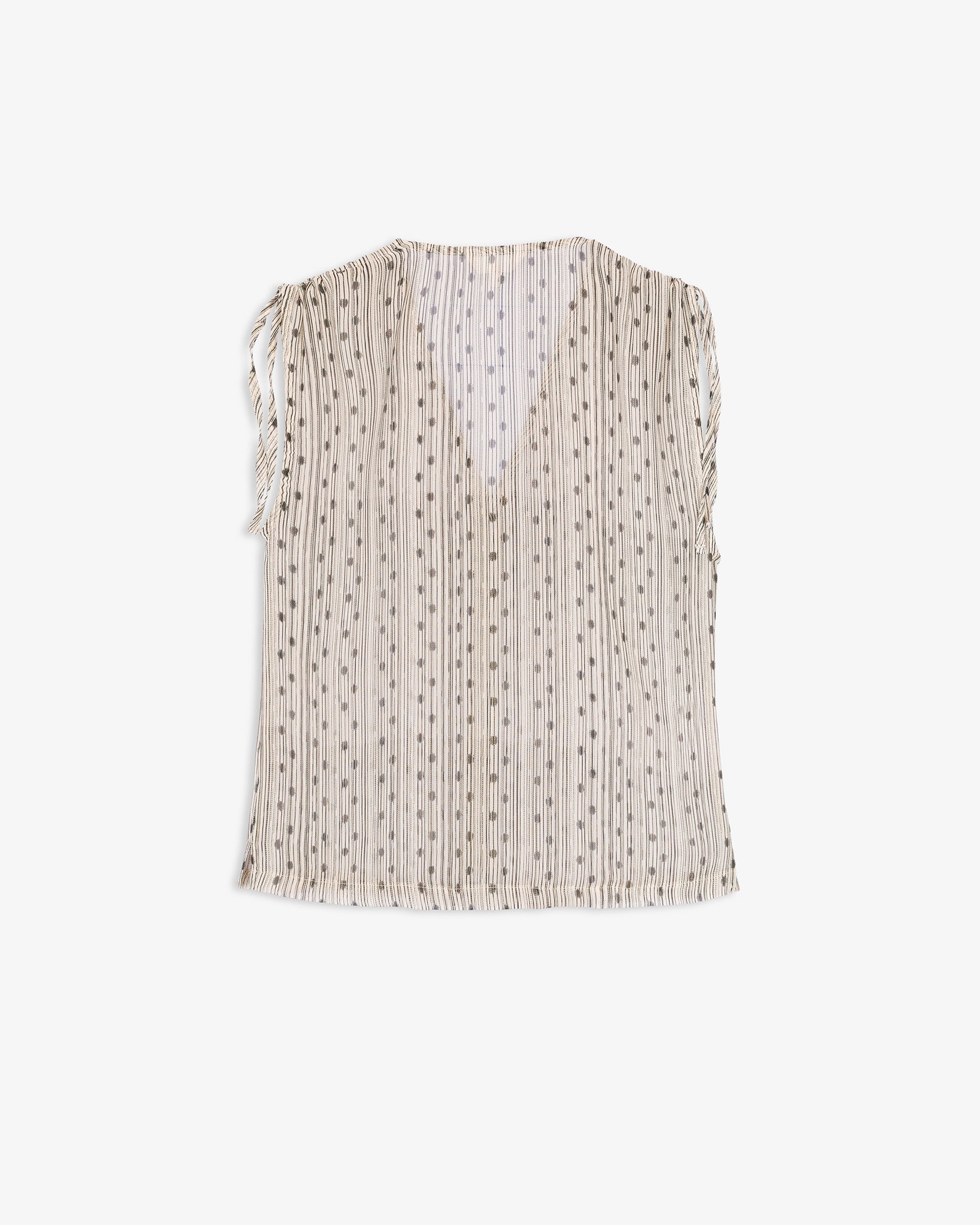 Camisa Sin Mangas Frunce Hombro