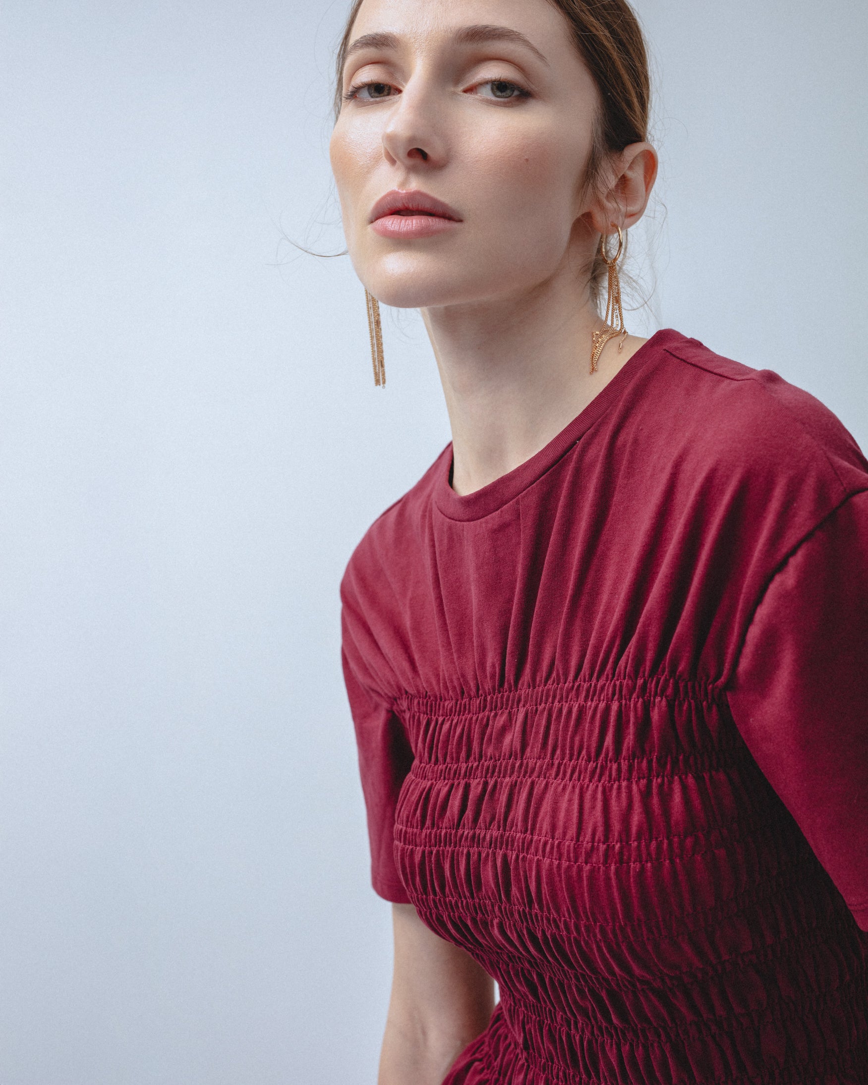 Camiseta Algodón Cintura de Abeja