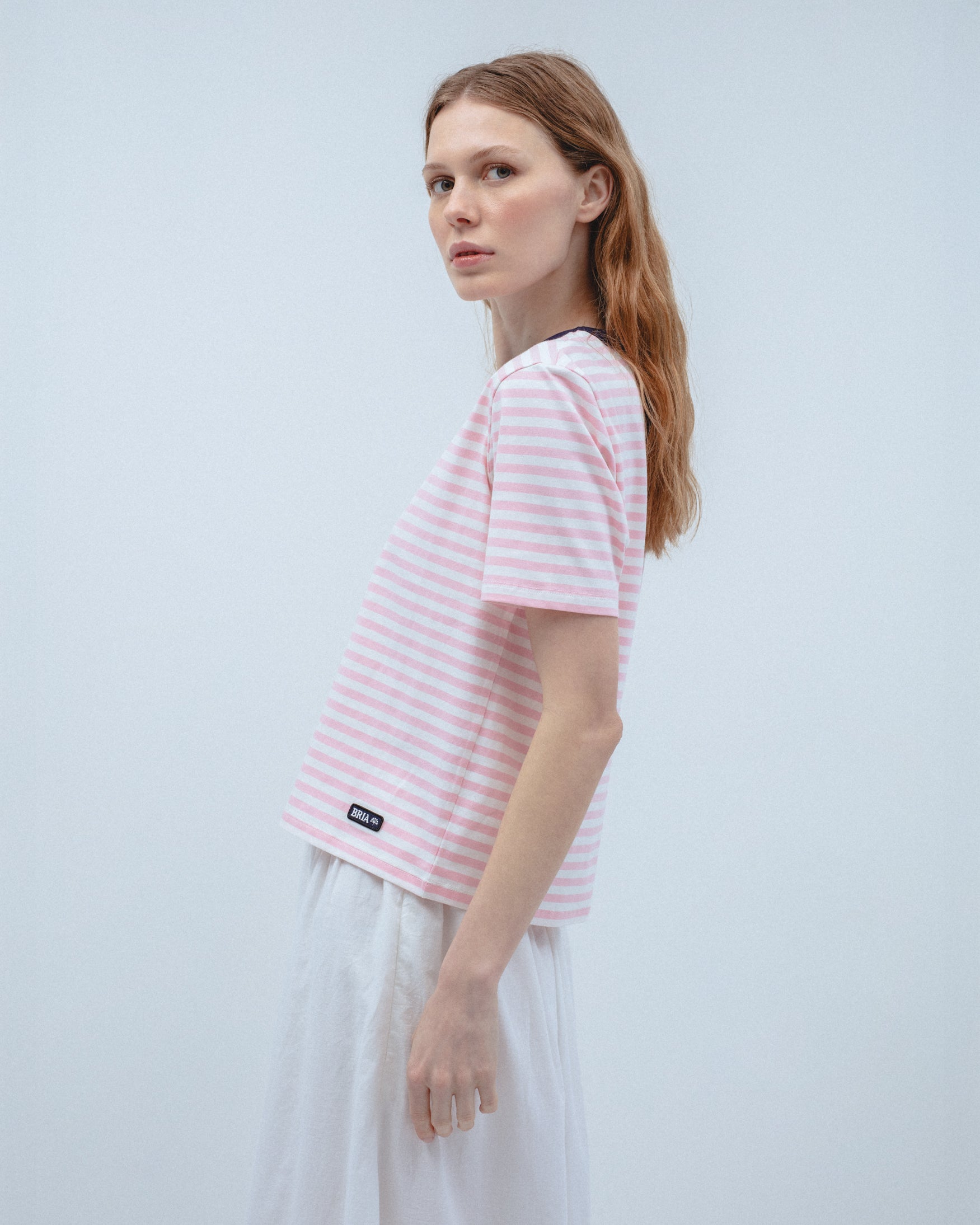 Camiseta Rayas Cuello Contraste