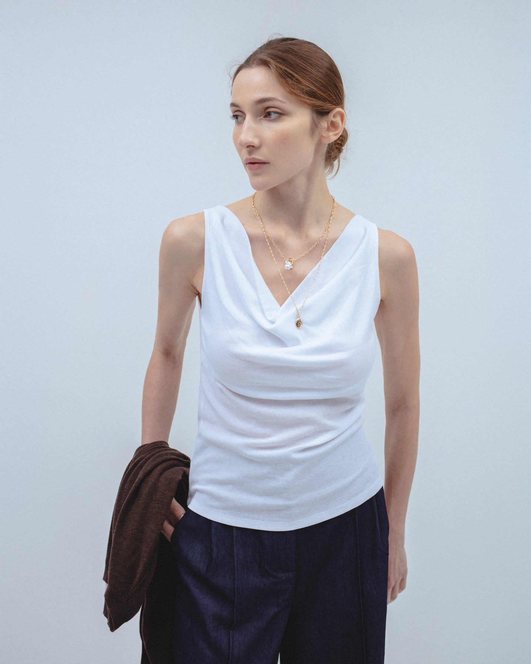 Camiseta Sin Mangas Drapeada