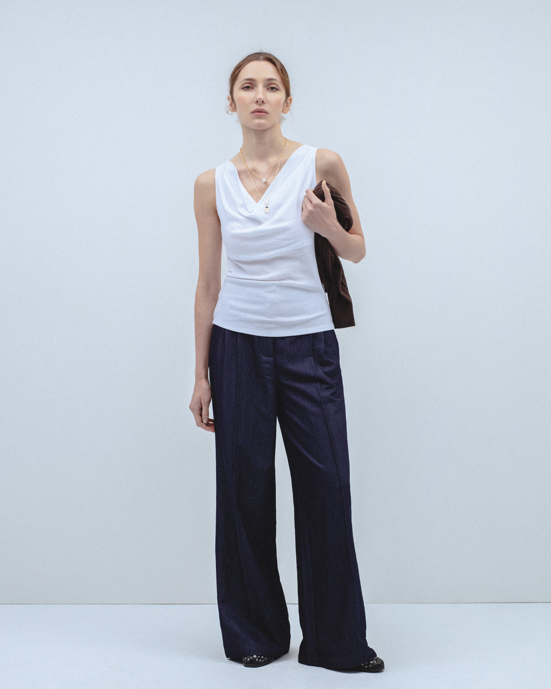 Camiseta Sin Mangas Drapeada