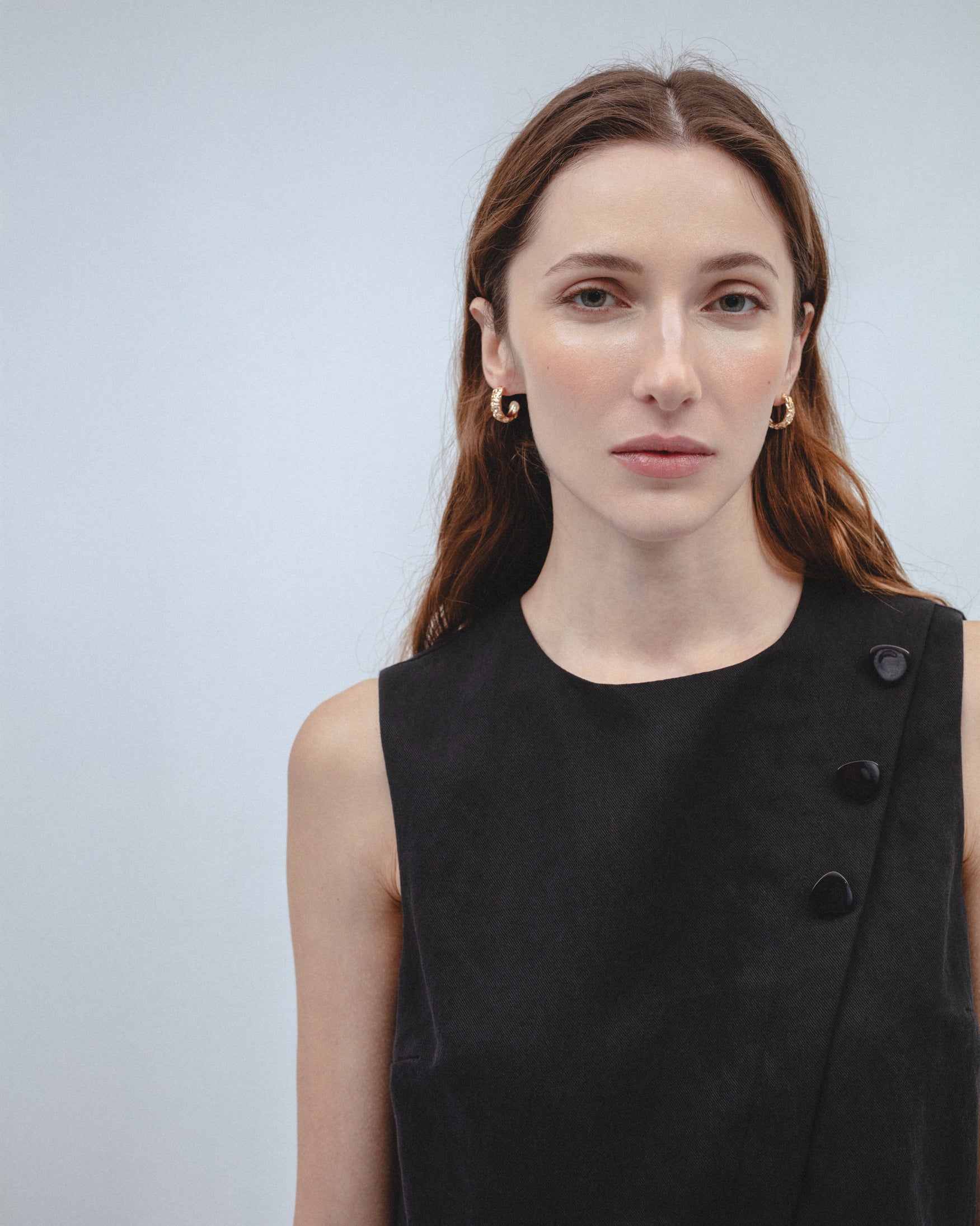 Top Asimétrico Botones