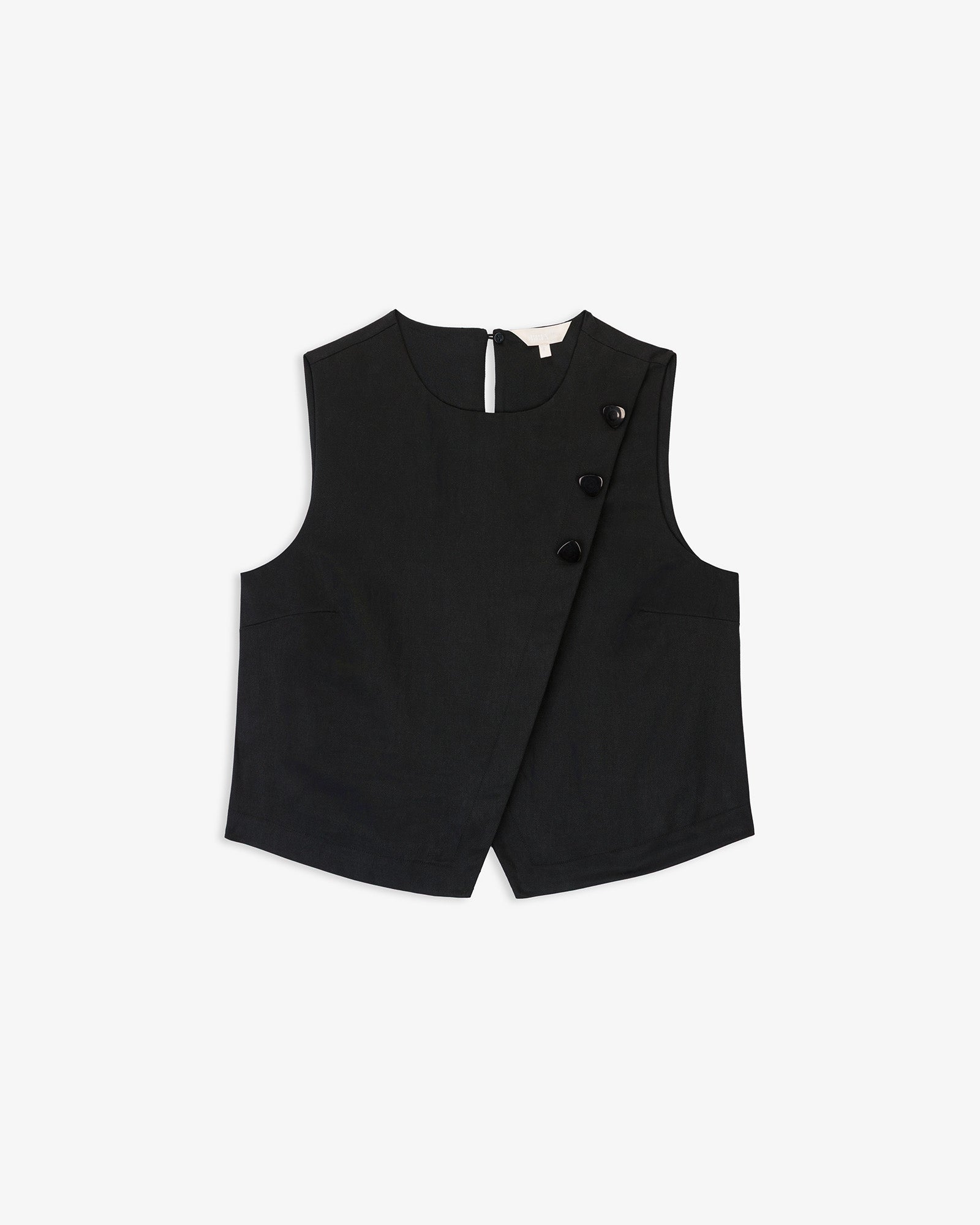 Top Asimétrico Botones