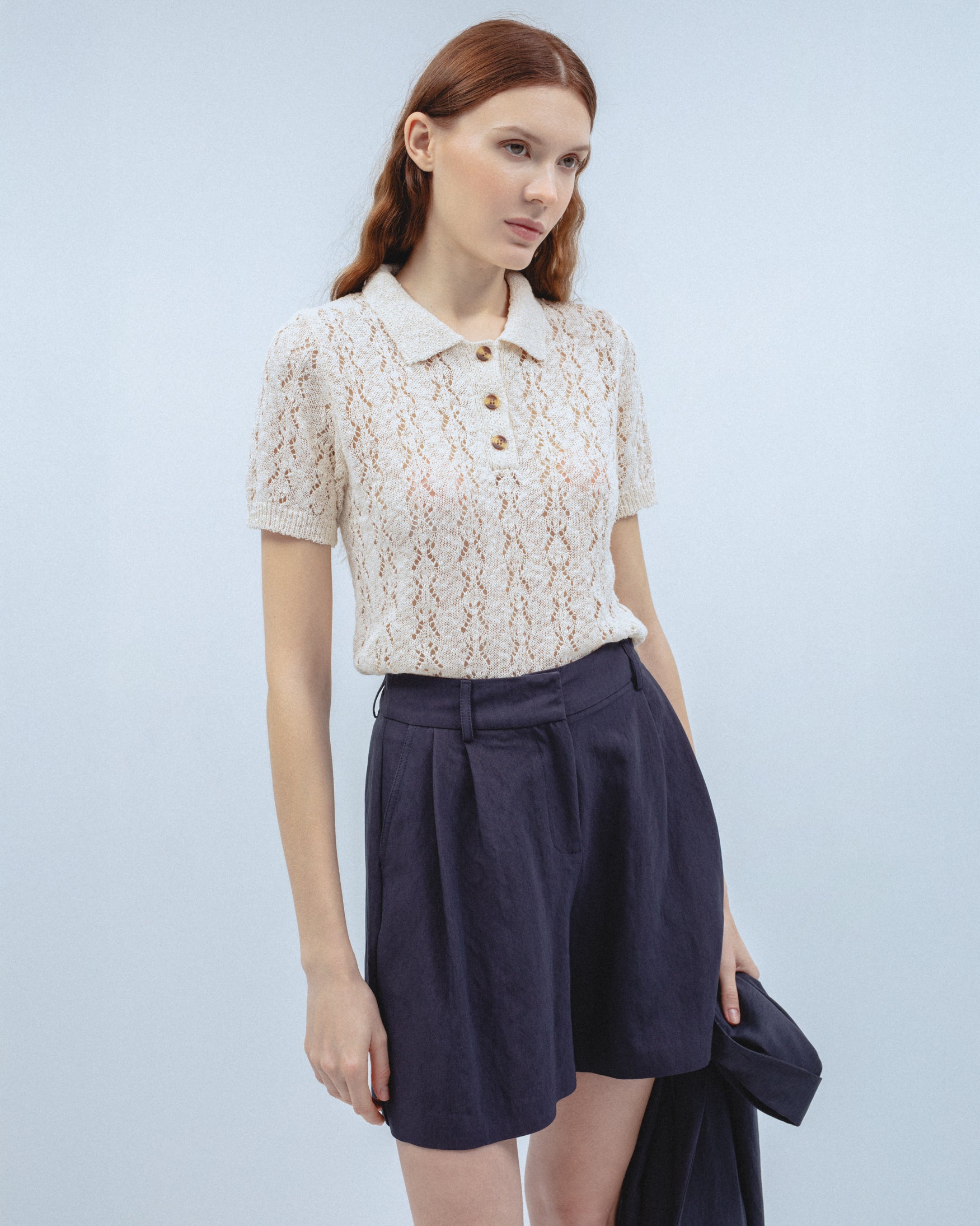 Top Polo Punto Calado