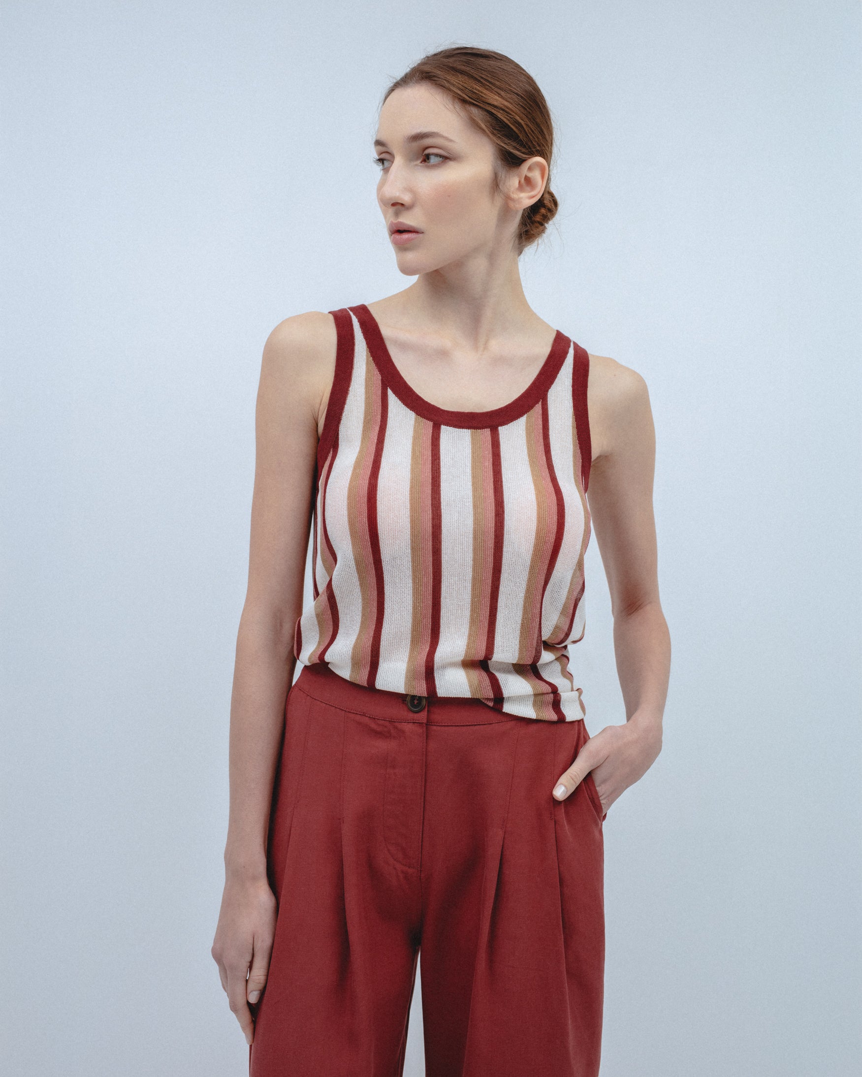 Top Punto Tirantes Rayas