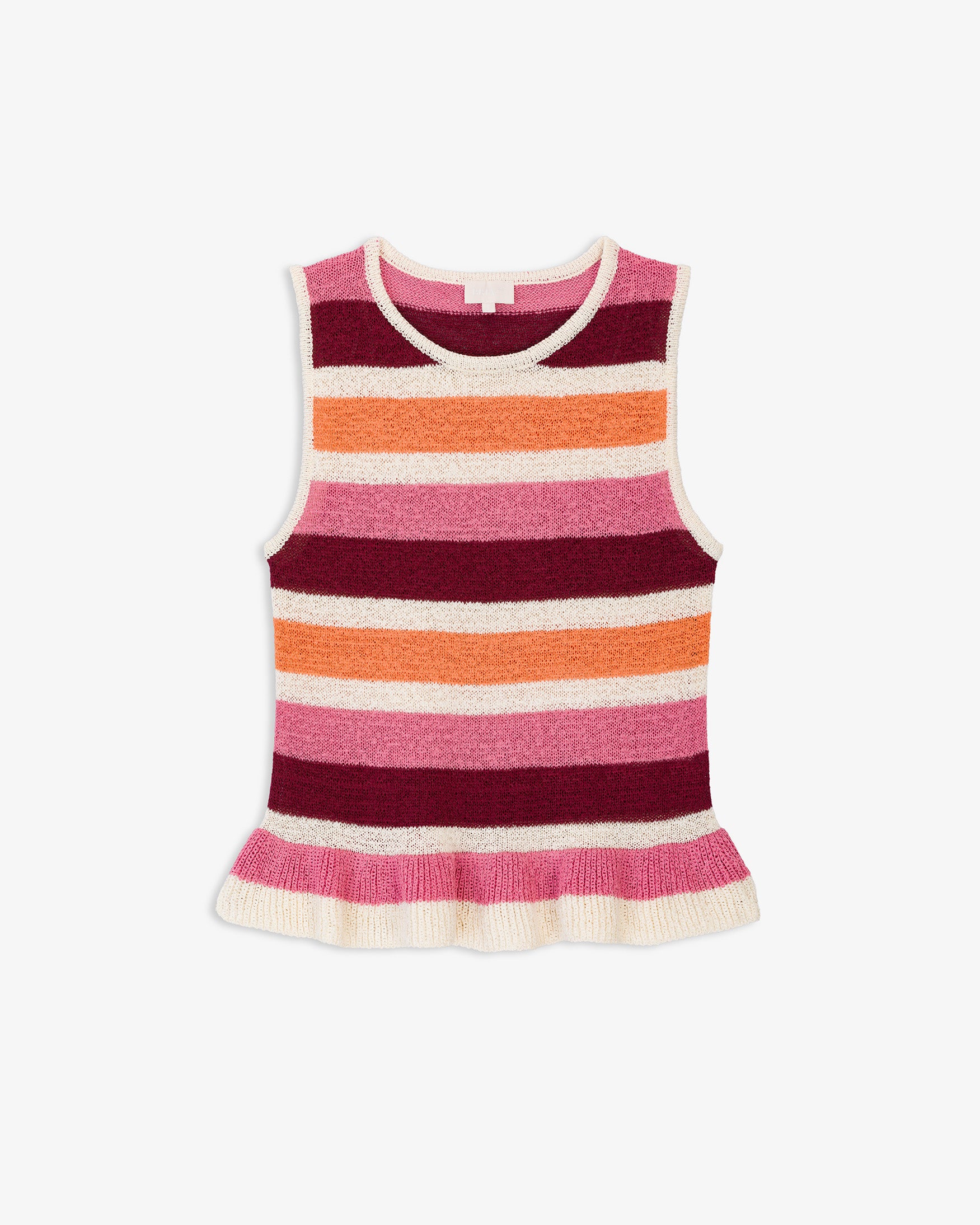 Top Punto Rayas Volantes