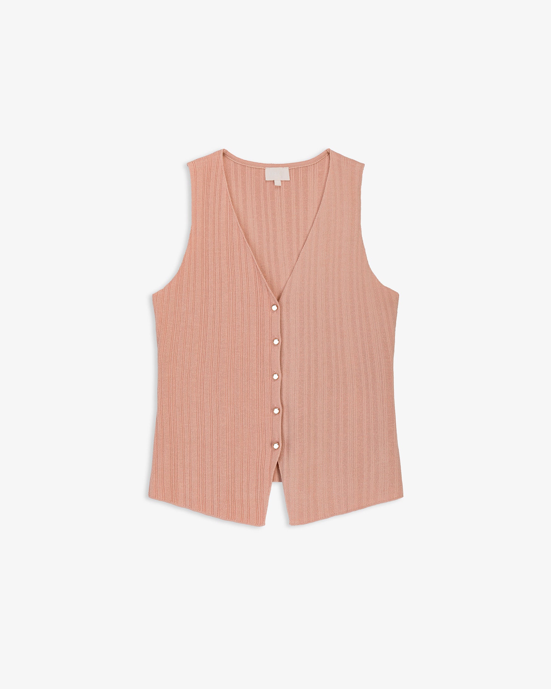 Top Chaleco Punto Botones