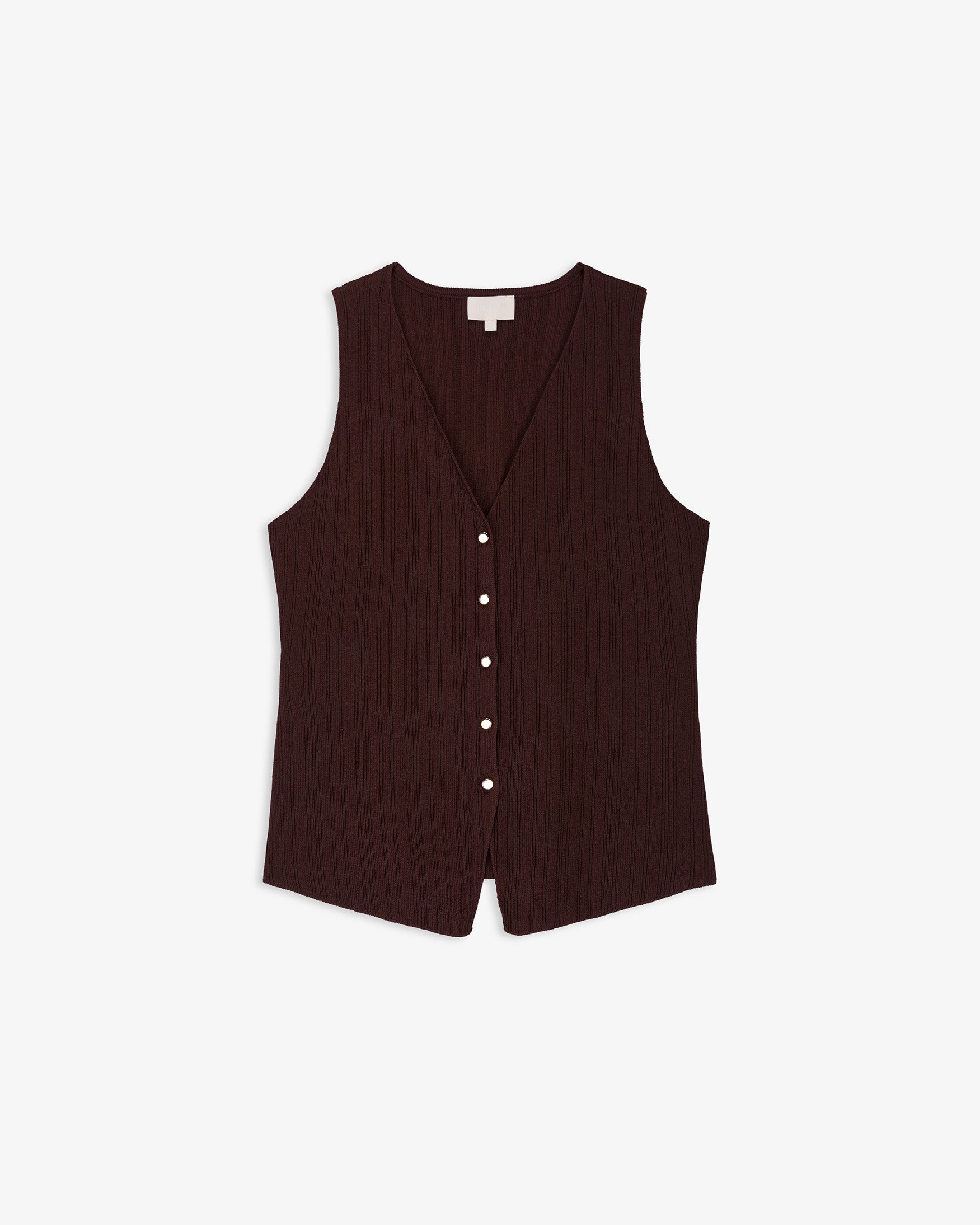 Top Chaleco Punto Botones