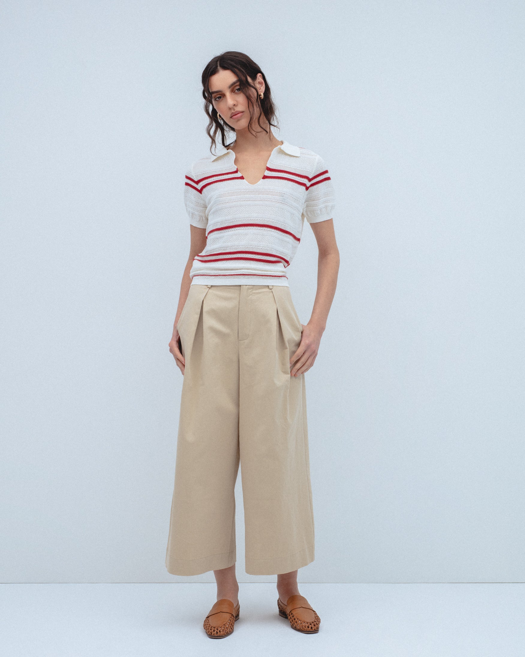 Top Punto Calado Polo Rayas