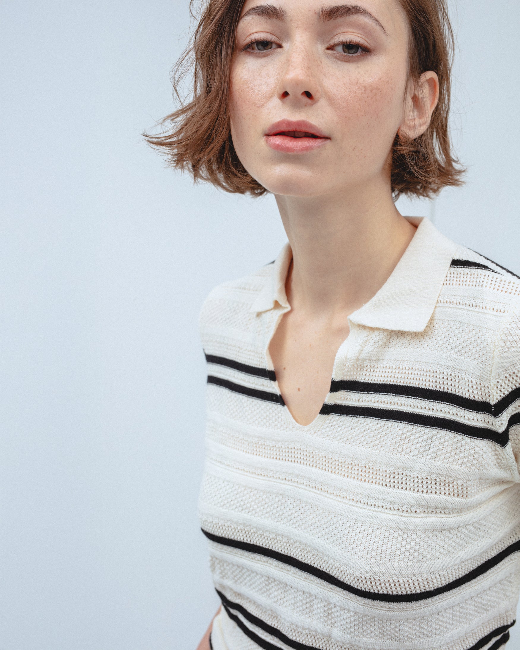 Top Punto Calado Polo Rayas