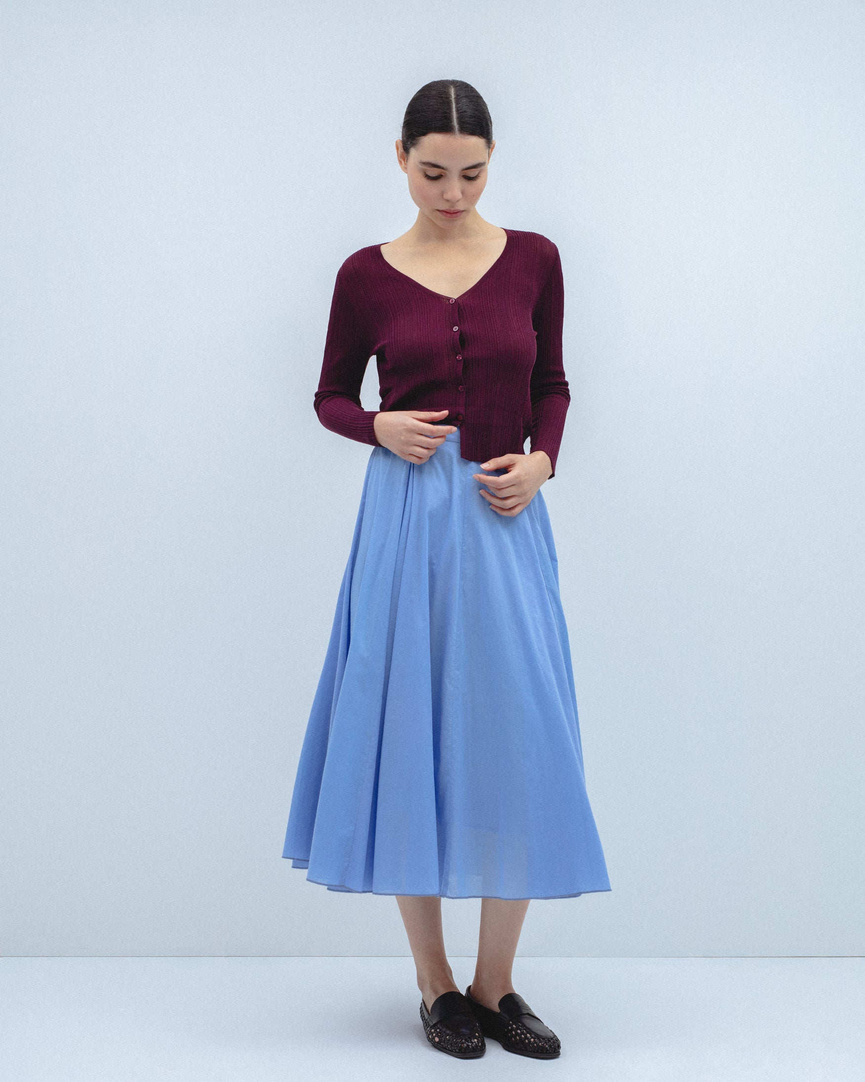 Cárdigan Plisado Botones