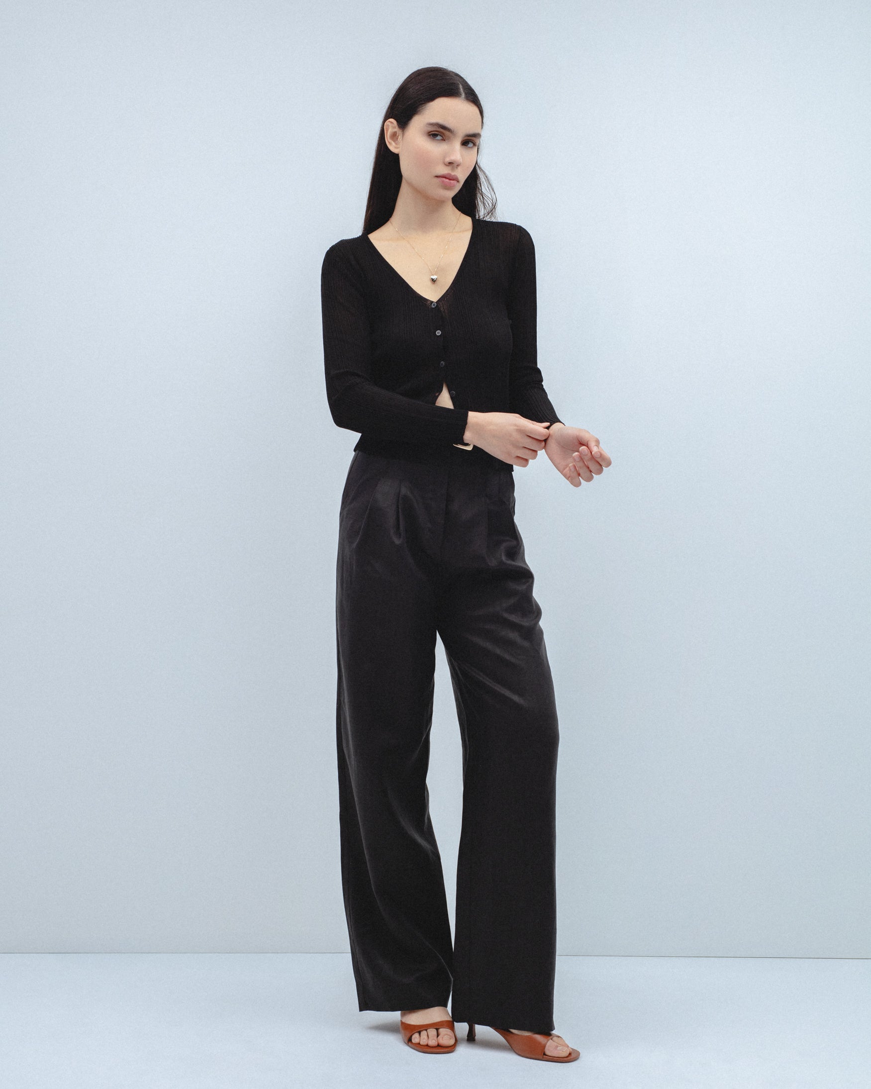 Cárdigan Plisado Botones