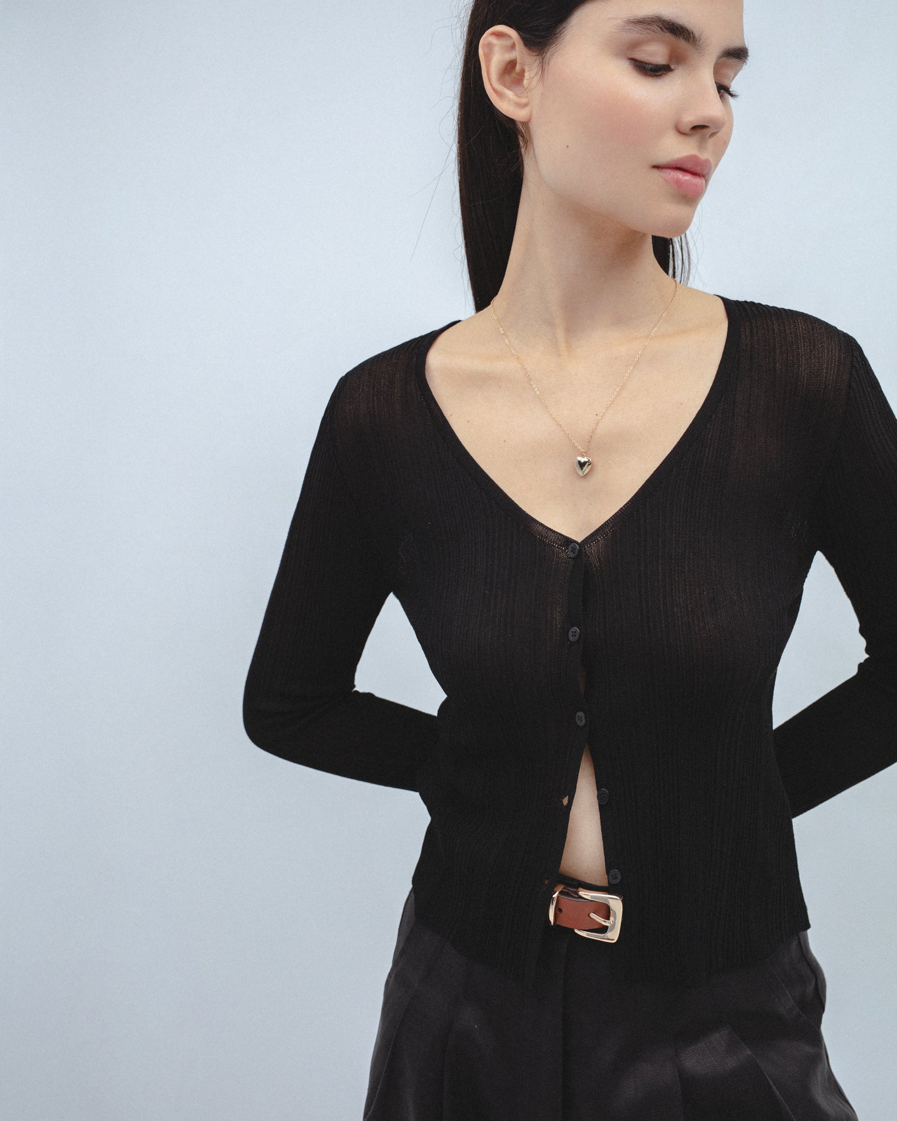 Cárdigan Plisado Botones