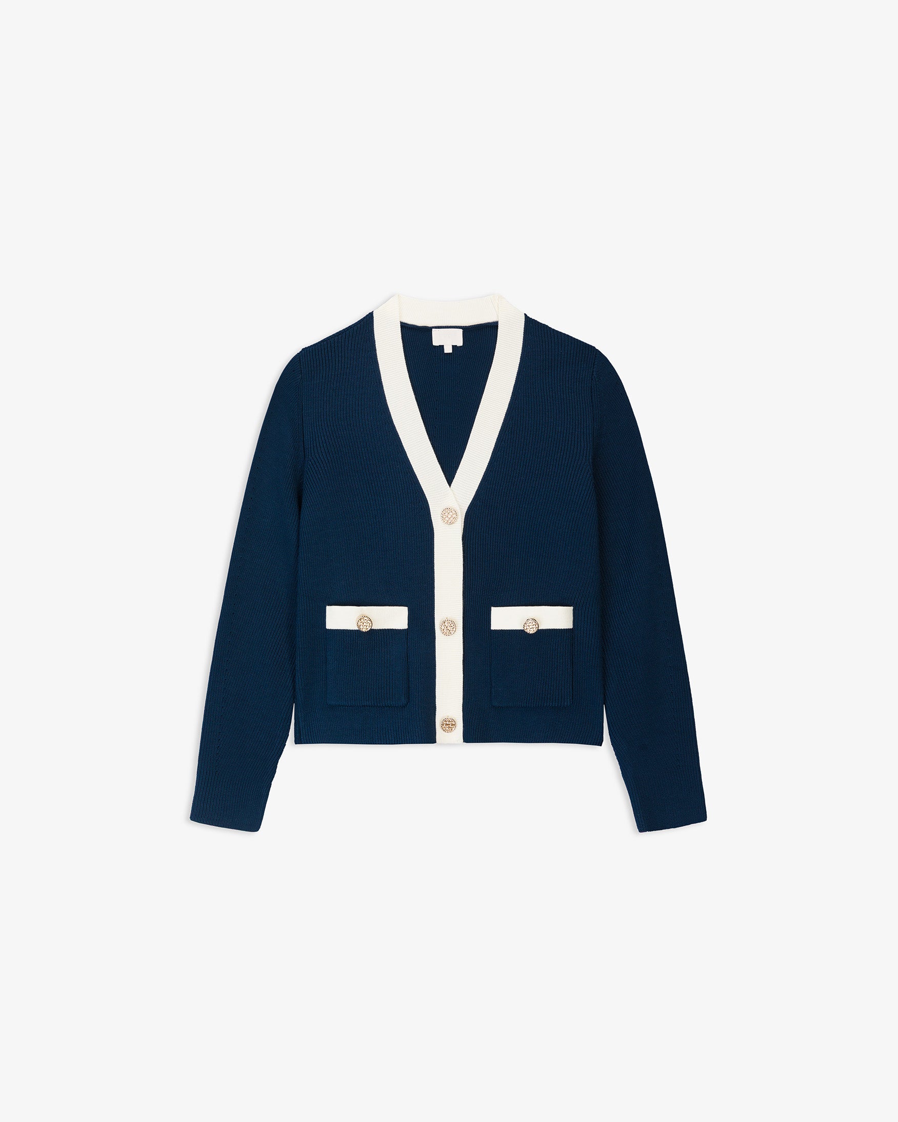 Cárdigan Punto Combinada Botones