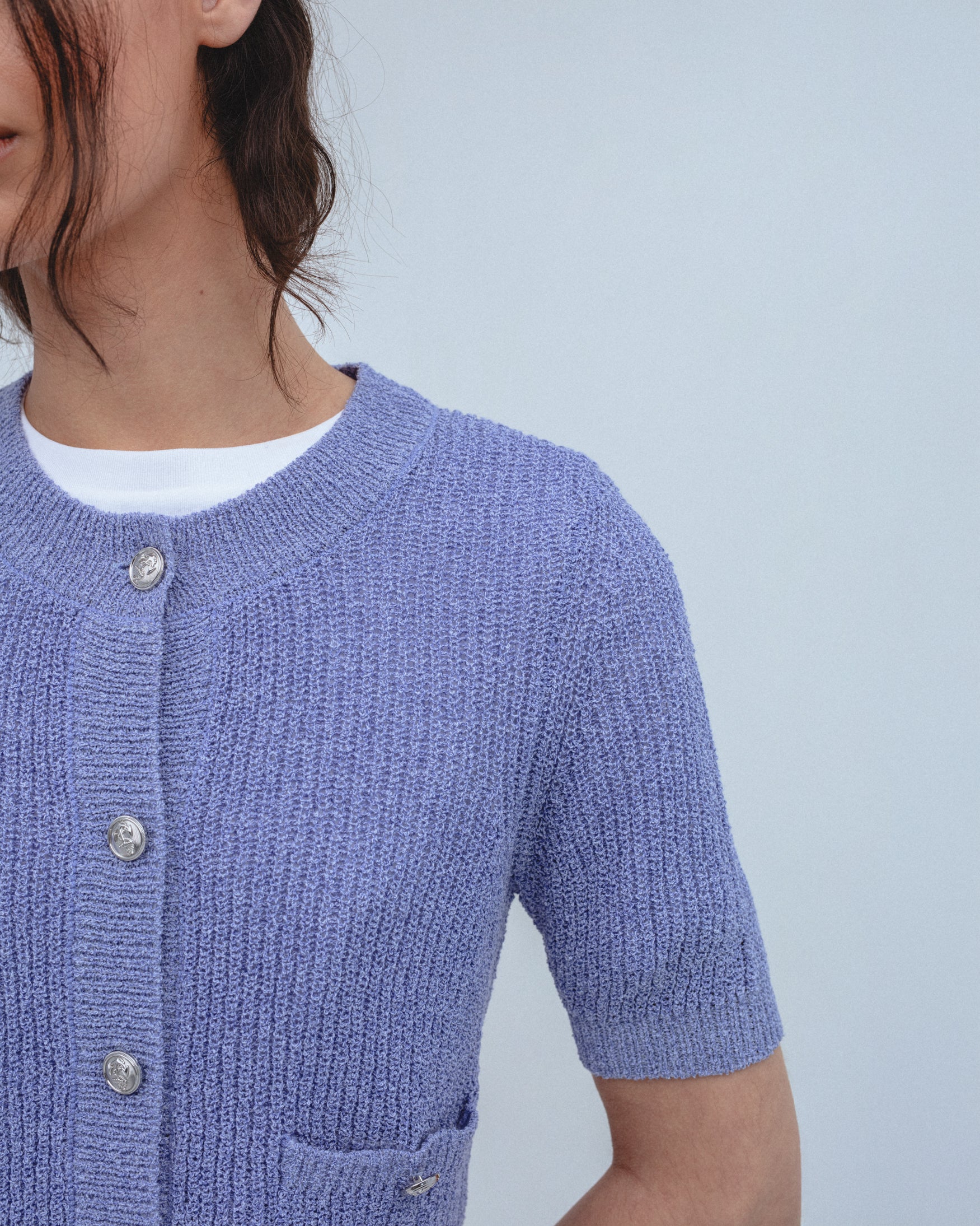 Cárdigan Punto Estructura Botones