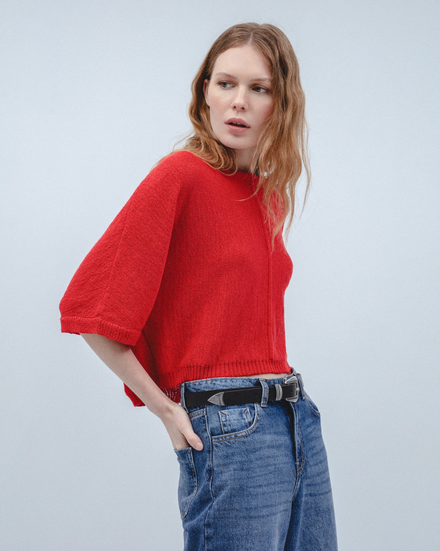 Jersey Punto Oversize Cropped