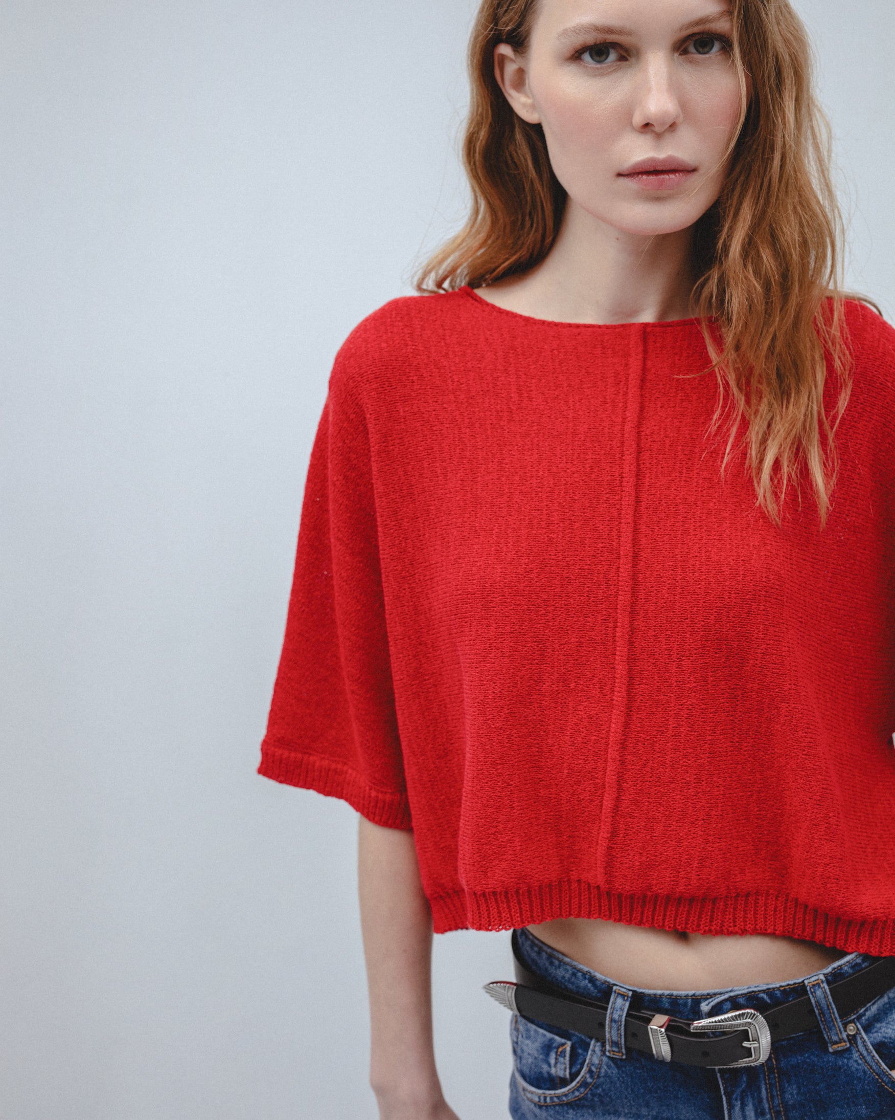 Jersey Punto Oversize Cropped