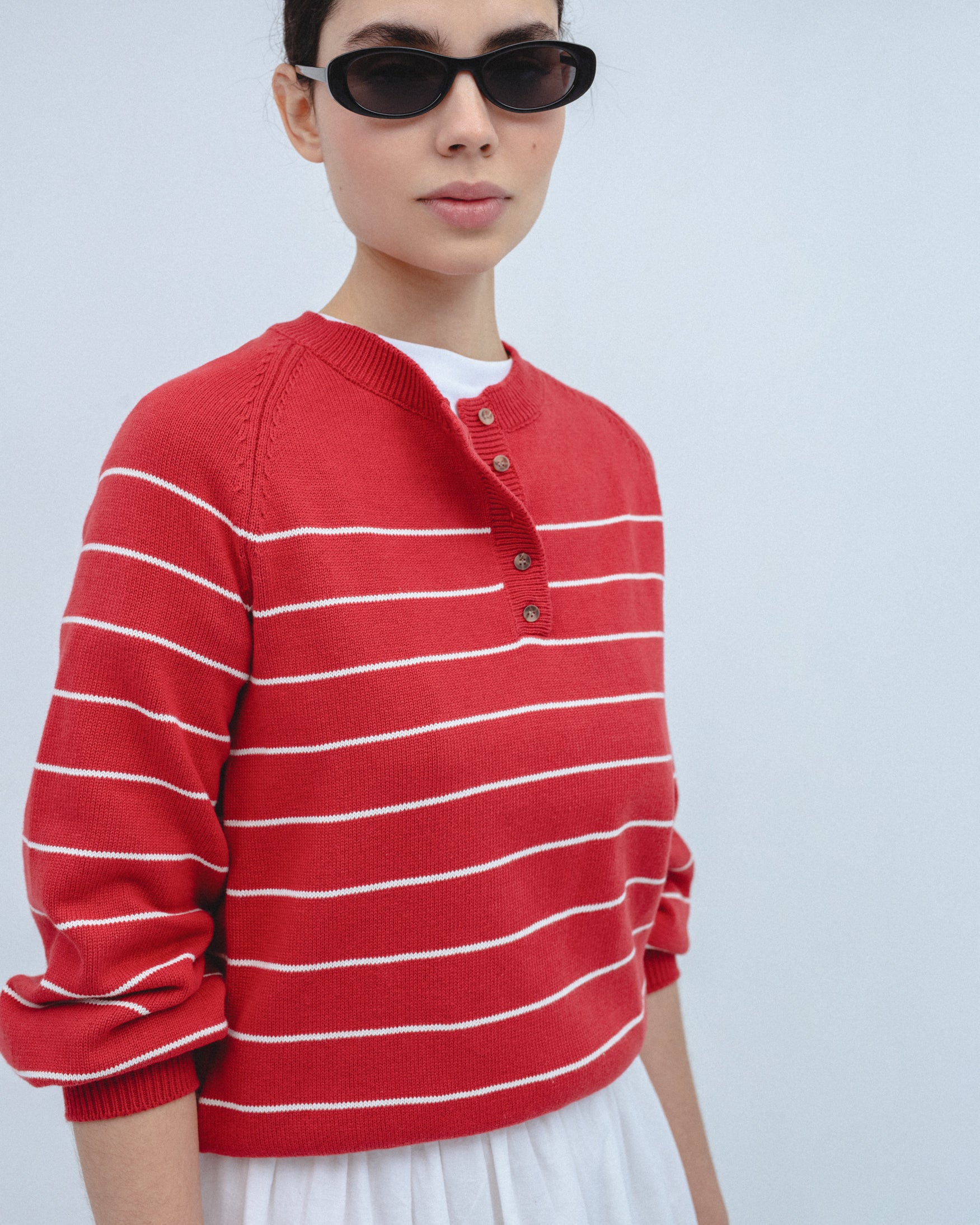 Jersey Punto Rayas Botones