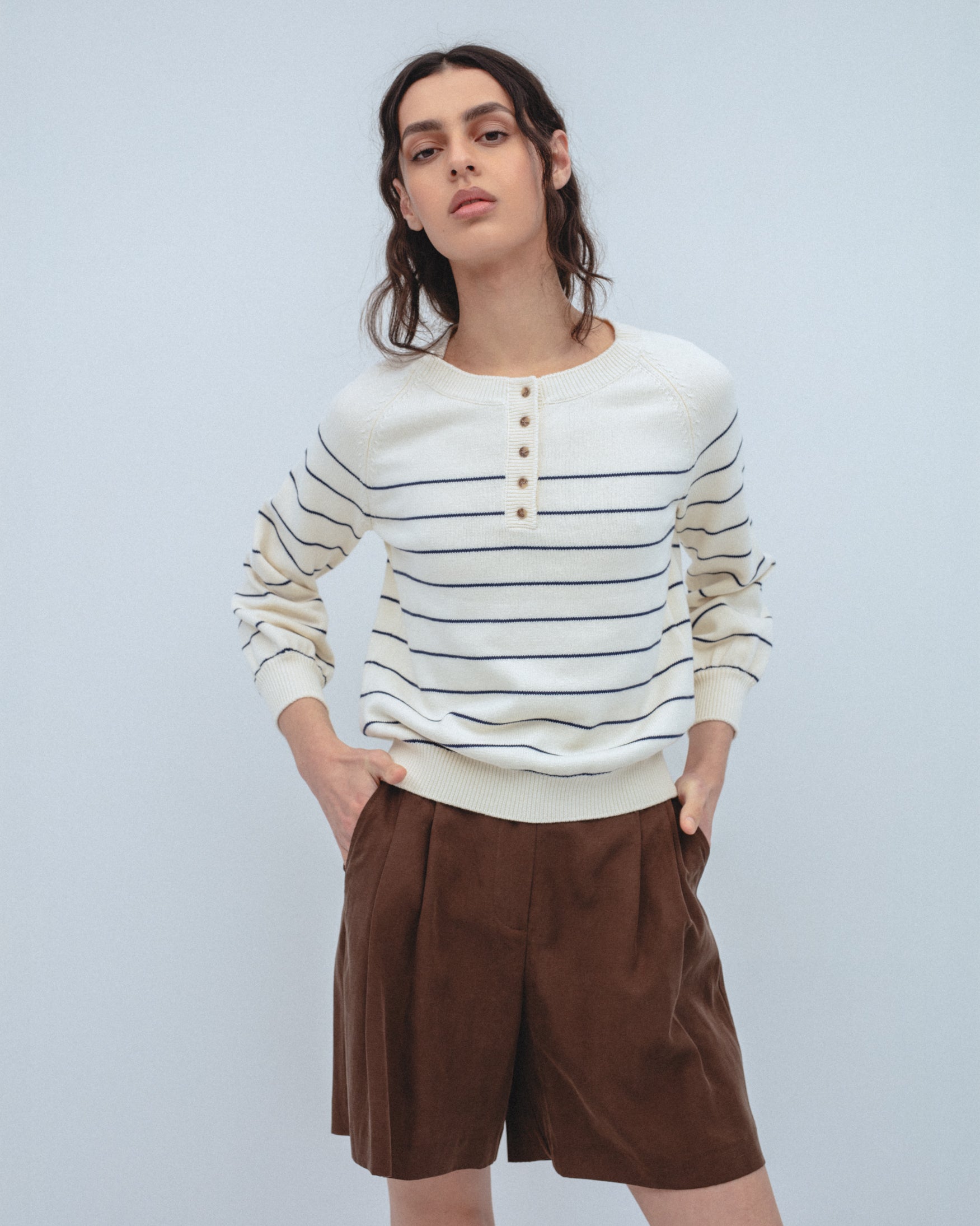 Jersey Punto Rayas Botones