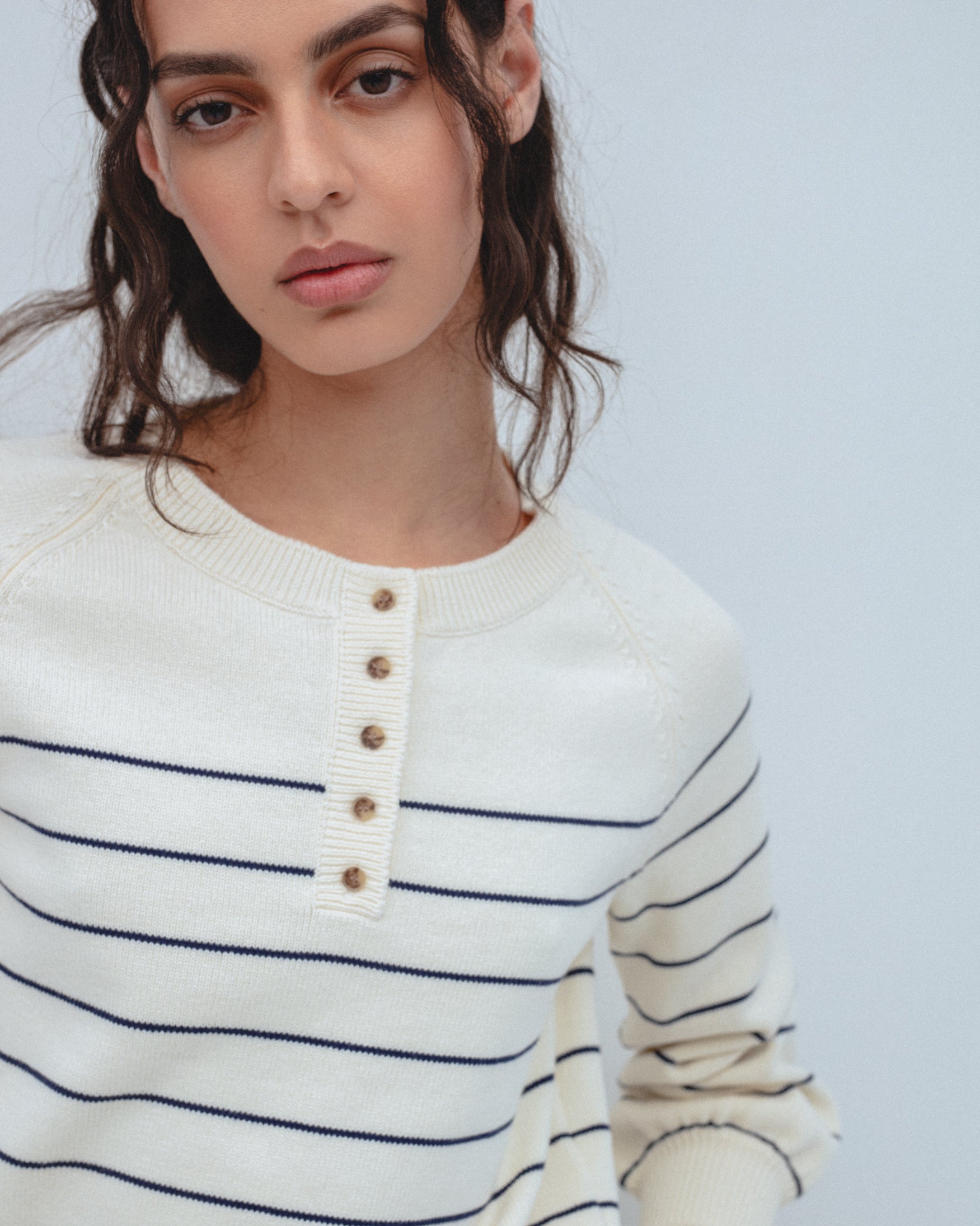 Jersey Punto Rayas Botones