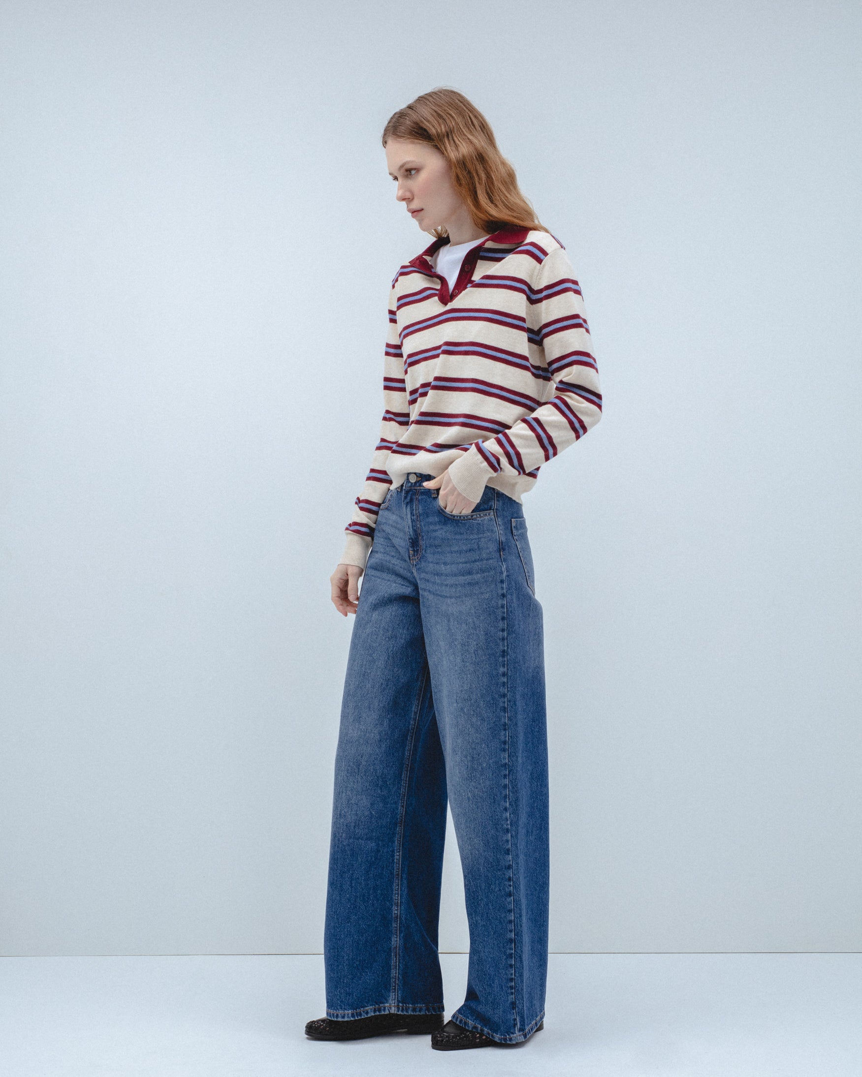 Jersey Polo Punto Rayas Tricolor