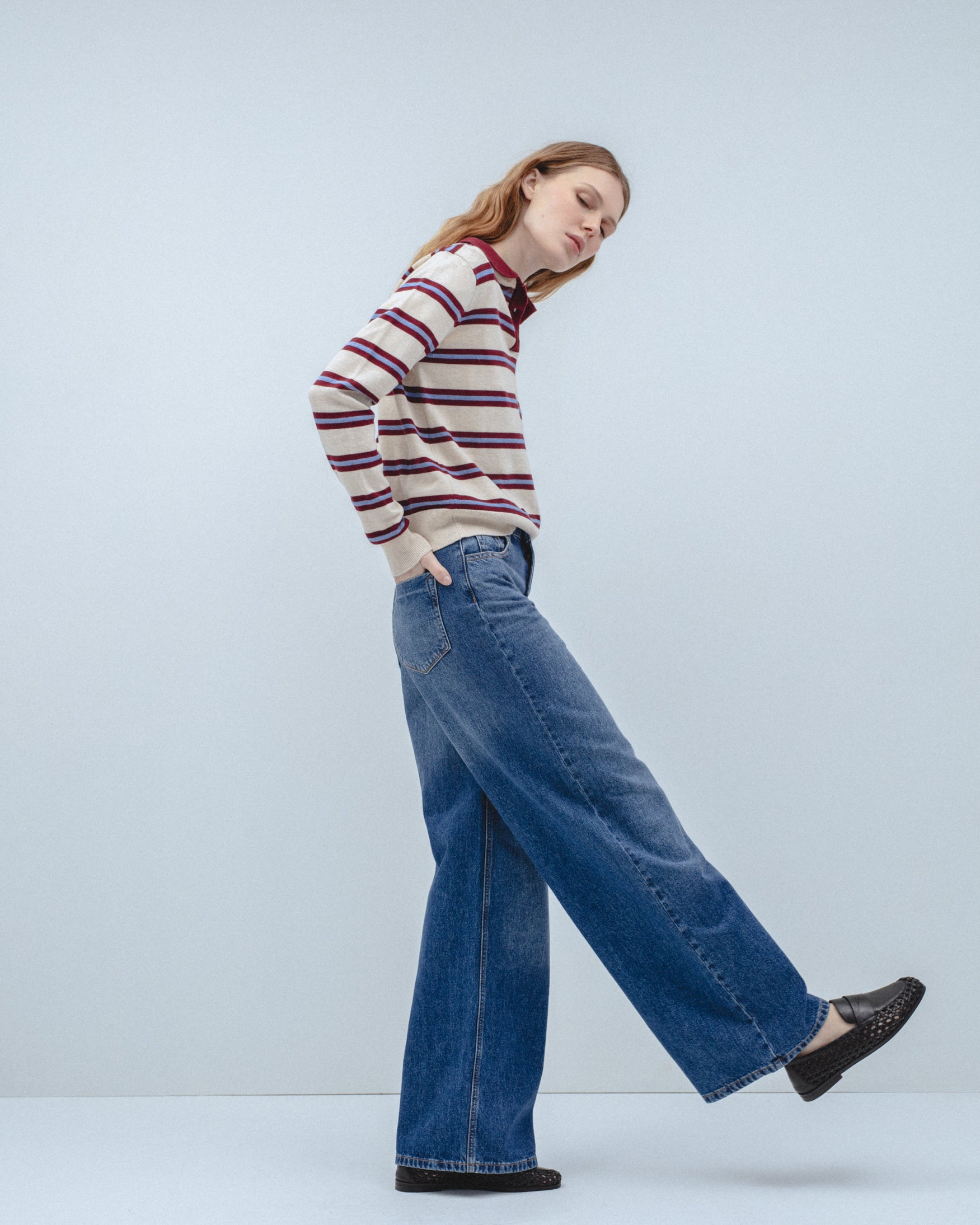 Jersey Polo Punto Rayas Tricolor