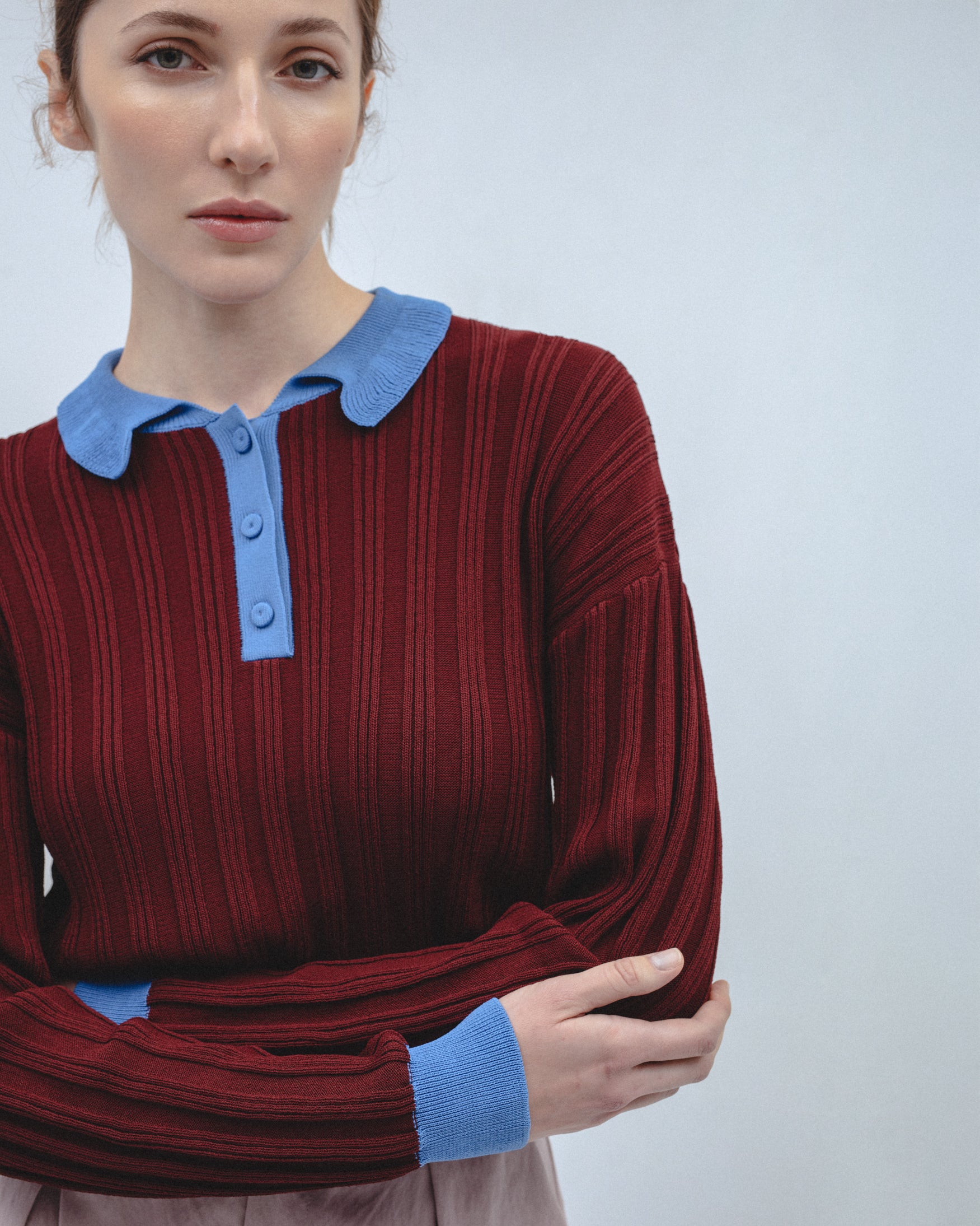 Jersey Polo Punto Cuello Contraste