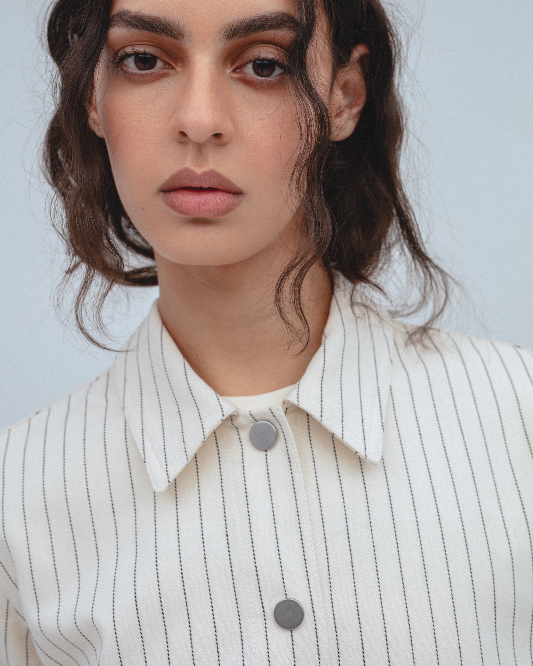 Chaqueta Sarga Rayas Bolsillos