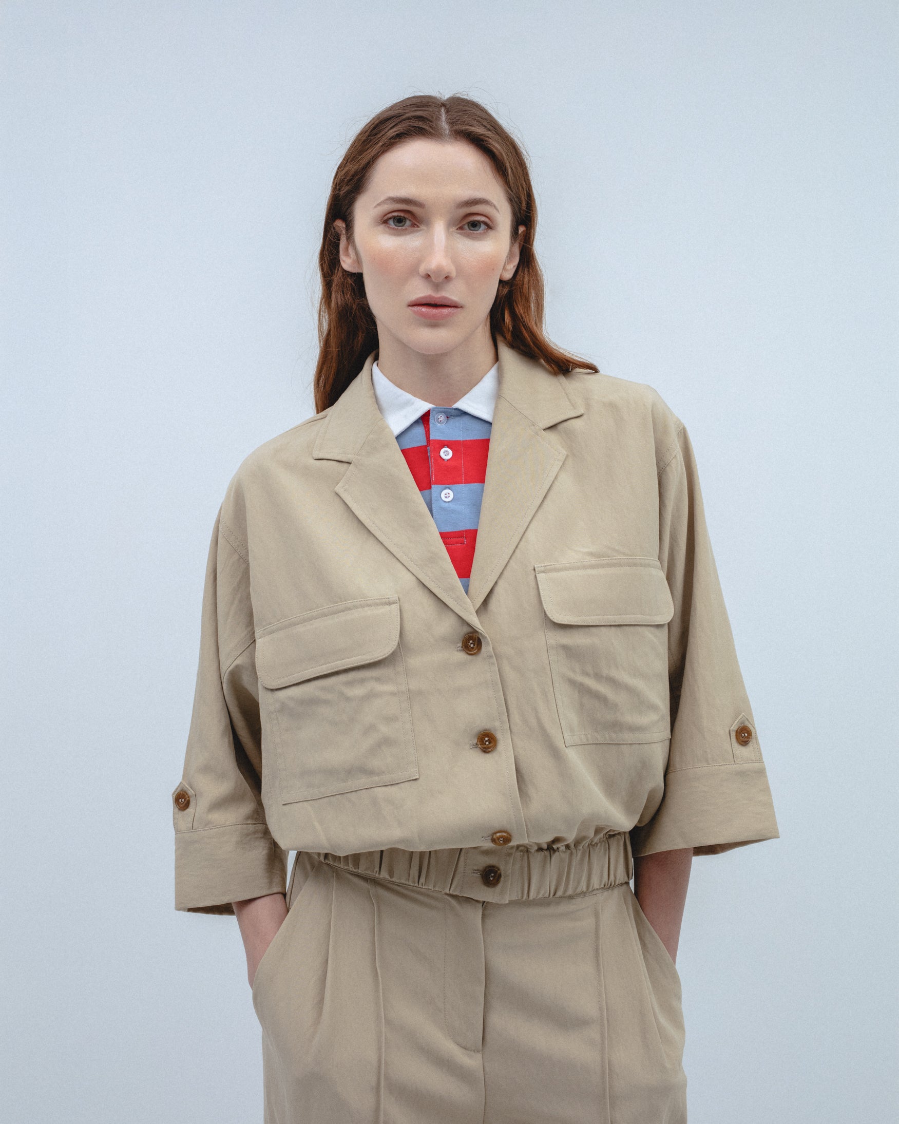 Chaqueta Fluida Bolsillos