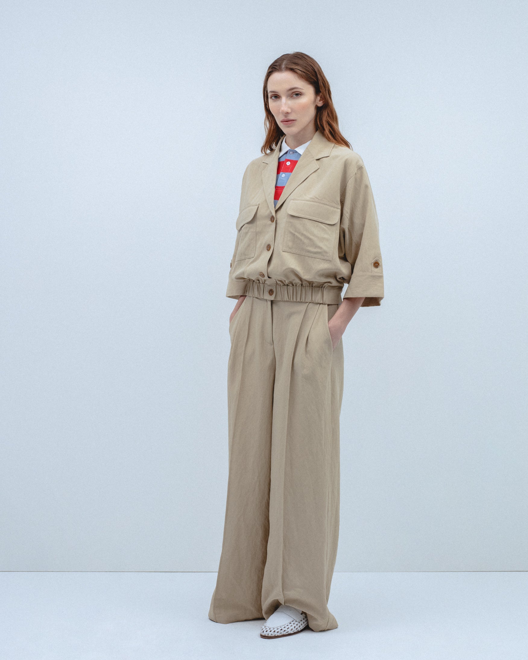 Chaqueta Fluida Bolsillos