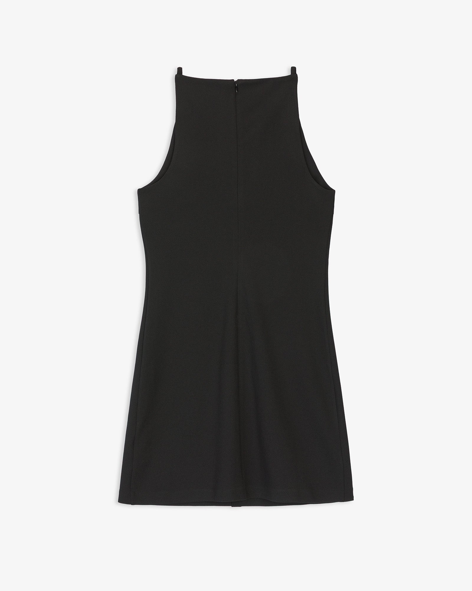 Vestido Corto Crepe Botones