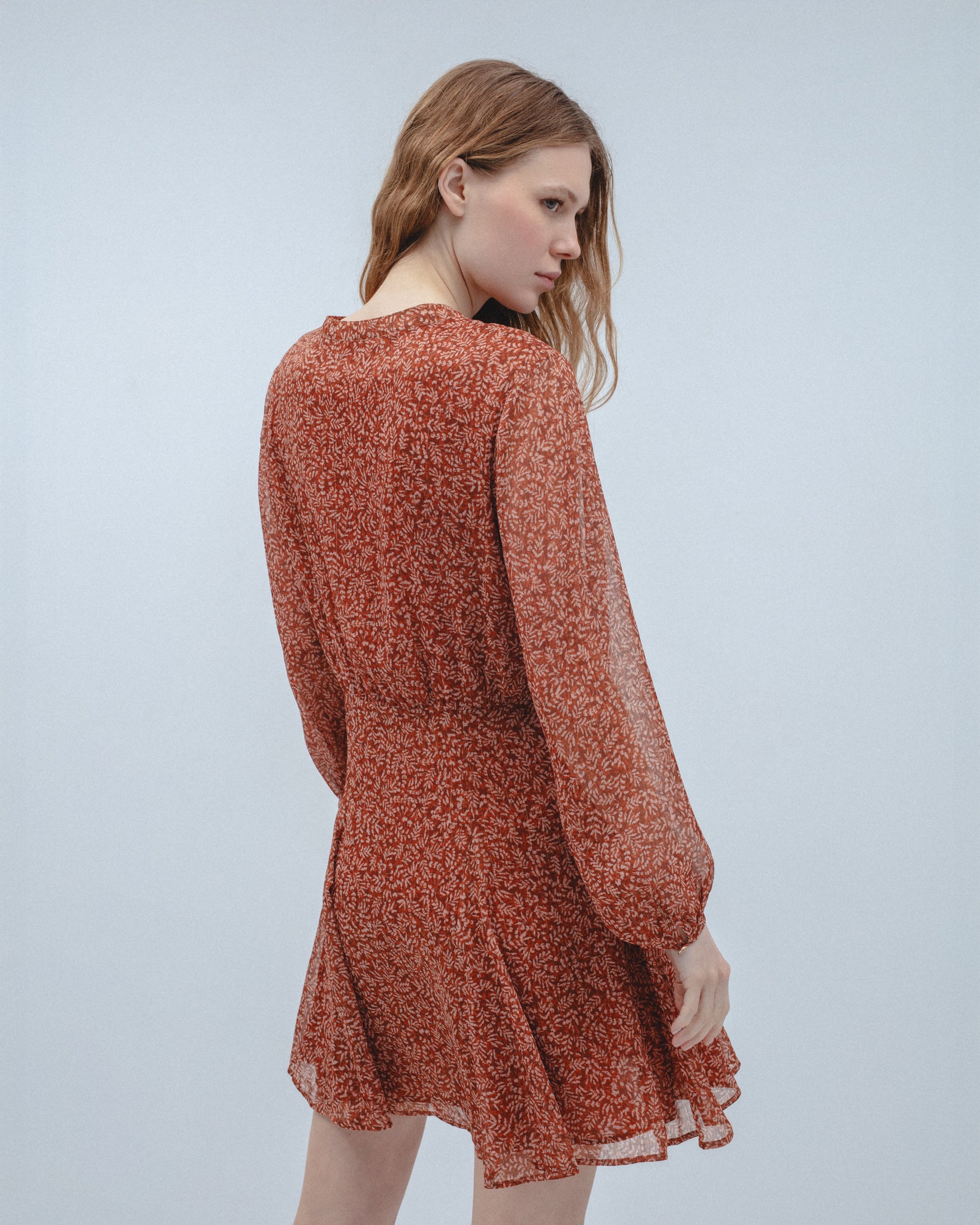 Vestido Corto Estampado Flores