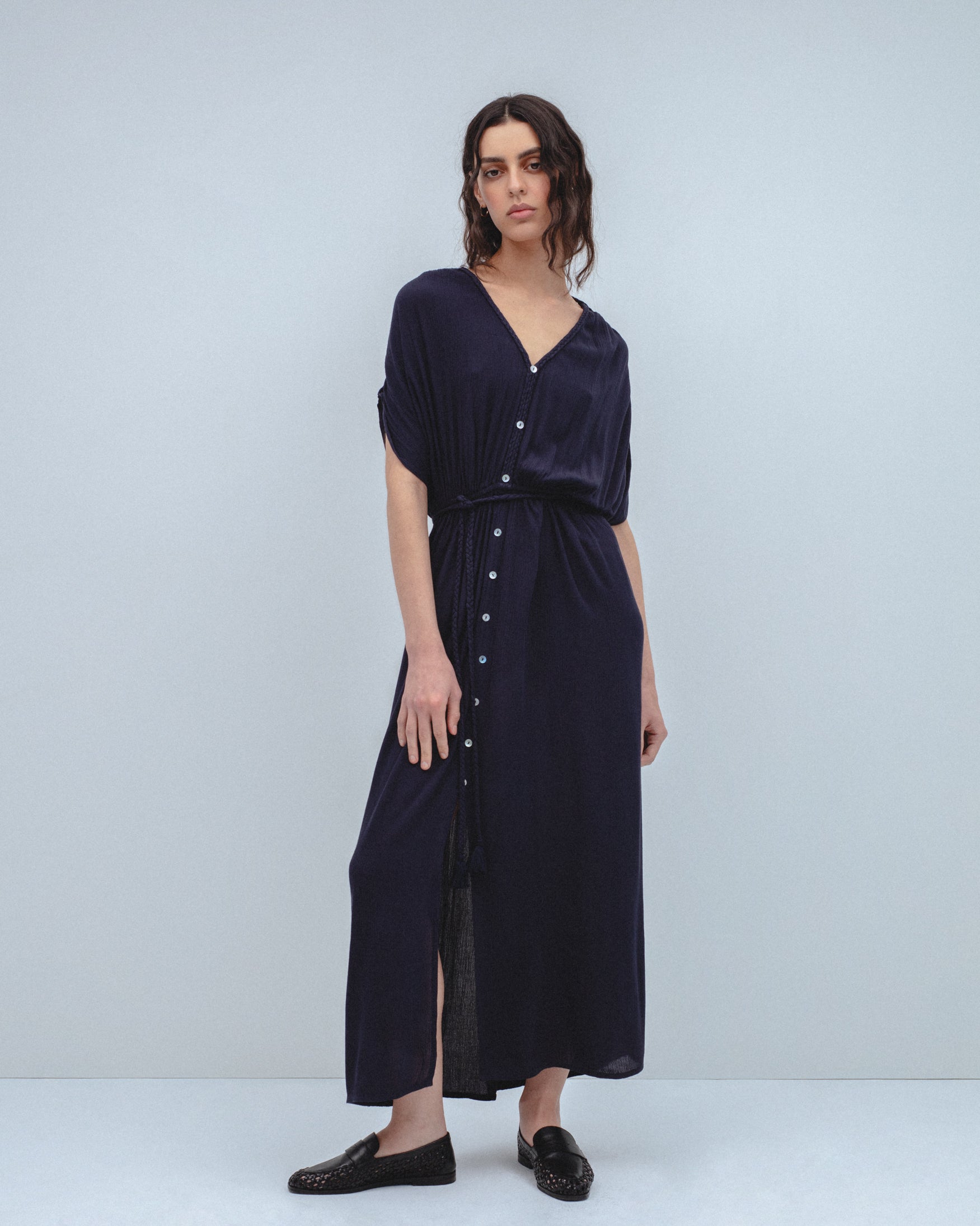 Vestido Midi Plisado